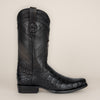 Bota Cuadra Caimán Fuscus Lomo Belly  Plunge Negro Caballero
