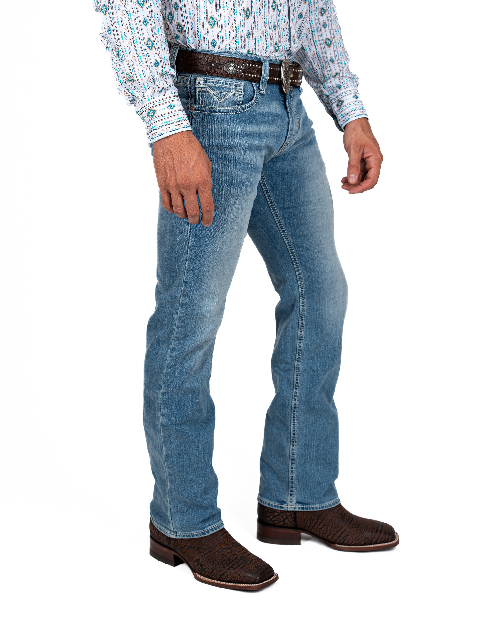 Jeans Rock & Roll Denim Slim Fit Revolver Straight Caballeo