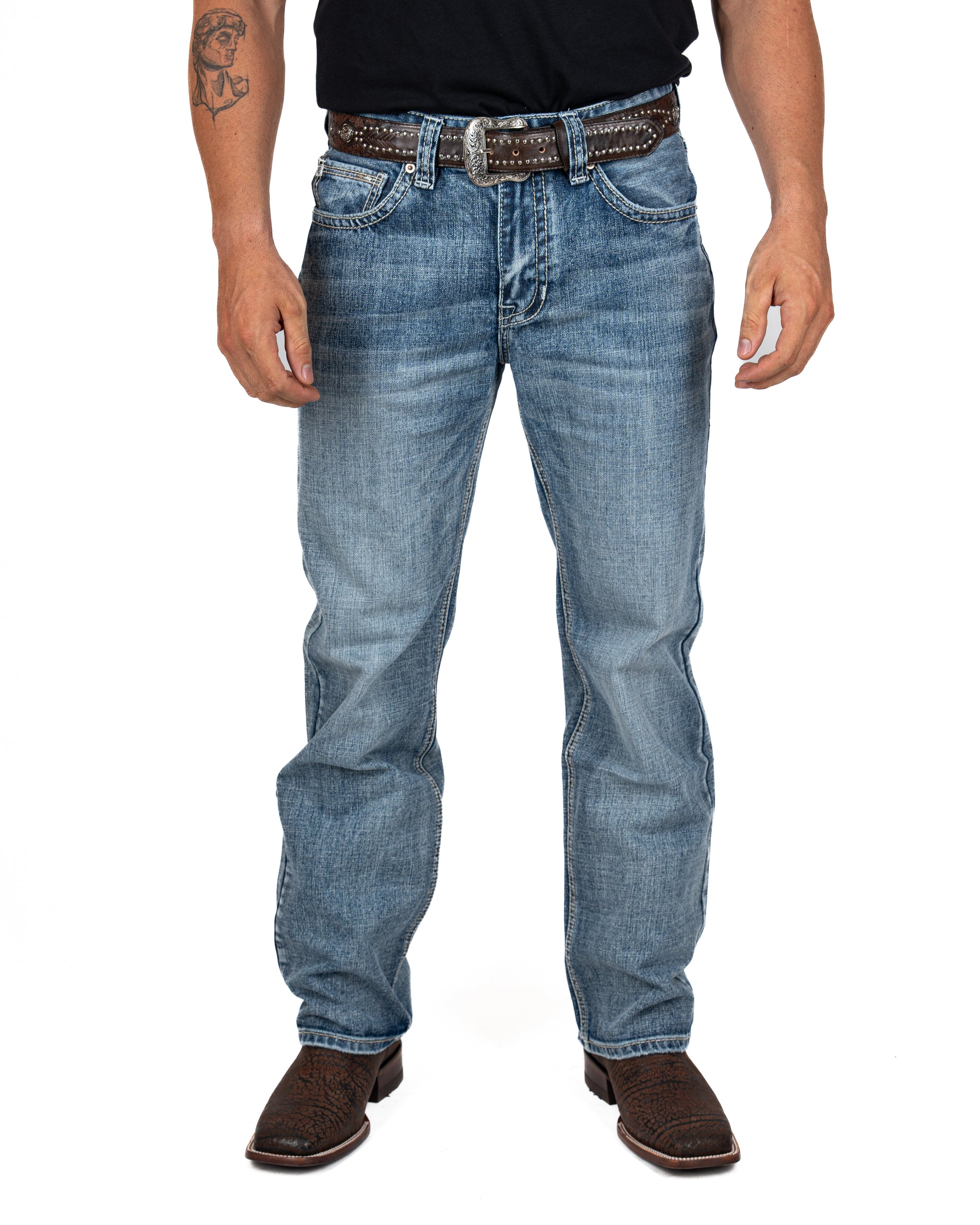 Jeans Rock & Roll Denim Relaxed Fit Double Barrel Straight Caballero