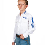 Camisa Wrangler Logo Manga Niño