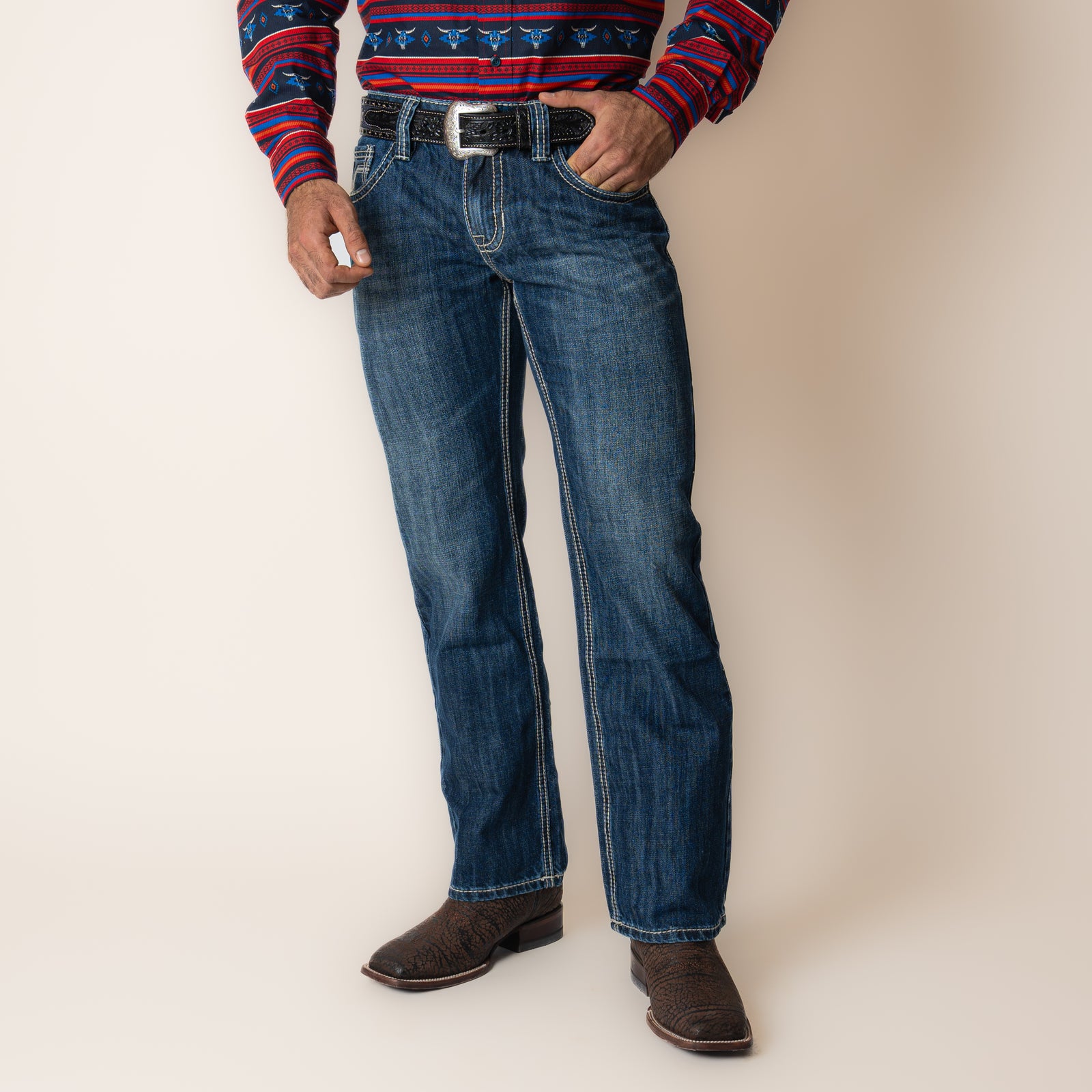 Pantalón Rock & Roll Denim Pistol Straight Dark Vintage Caballero