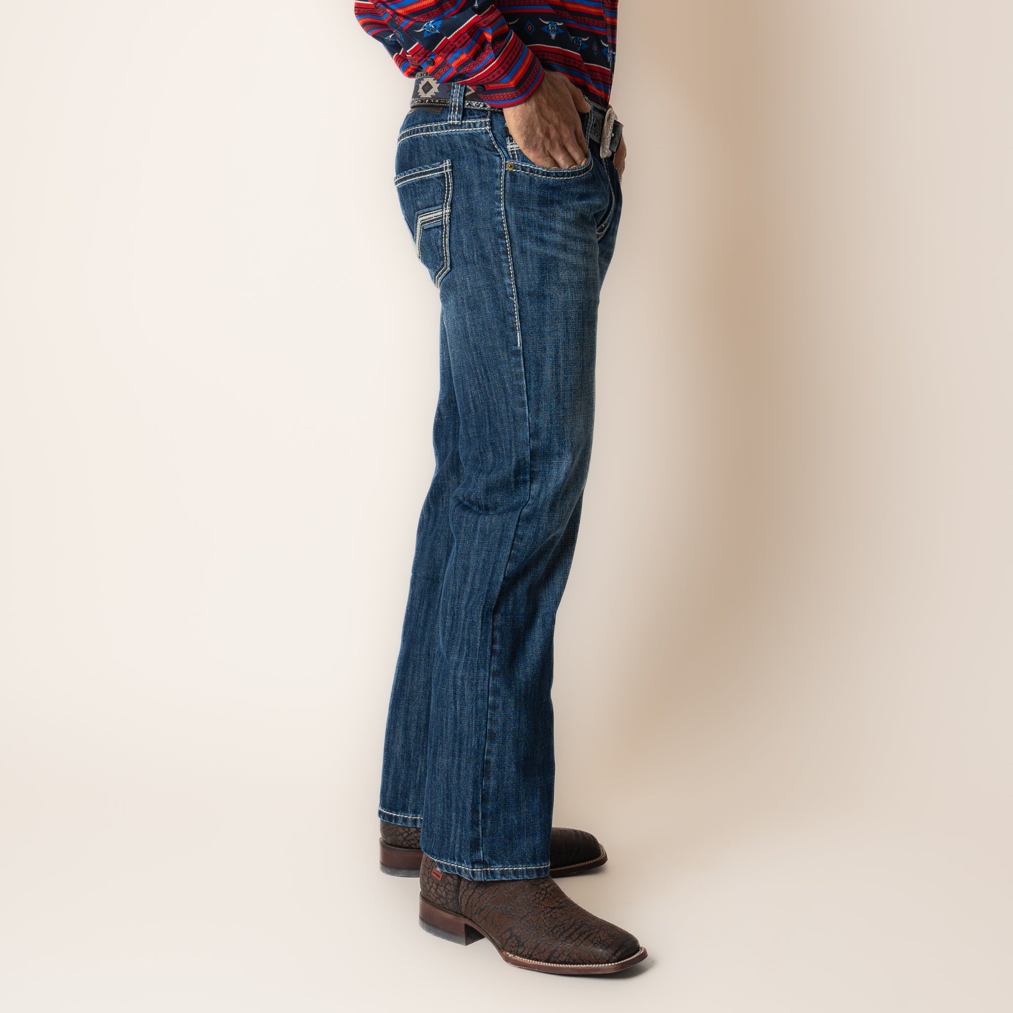 Pantalón Rock & Roll Denim Pistol Straight Dark Vintage Caballero