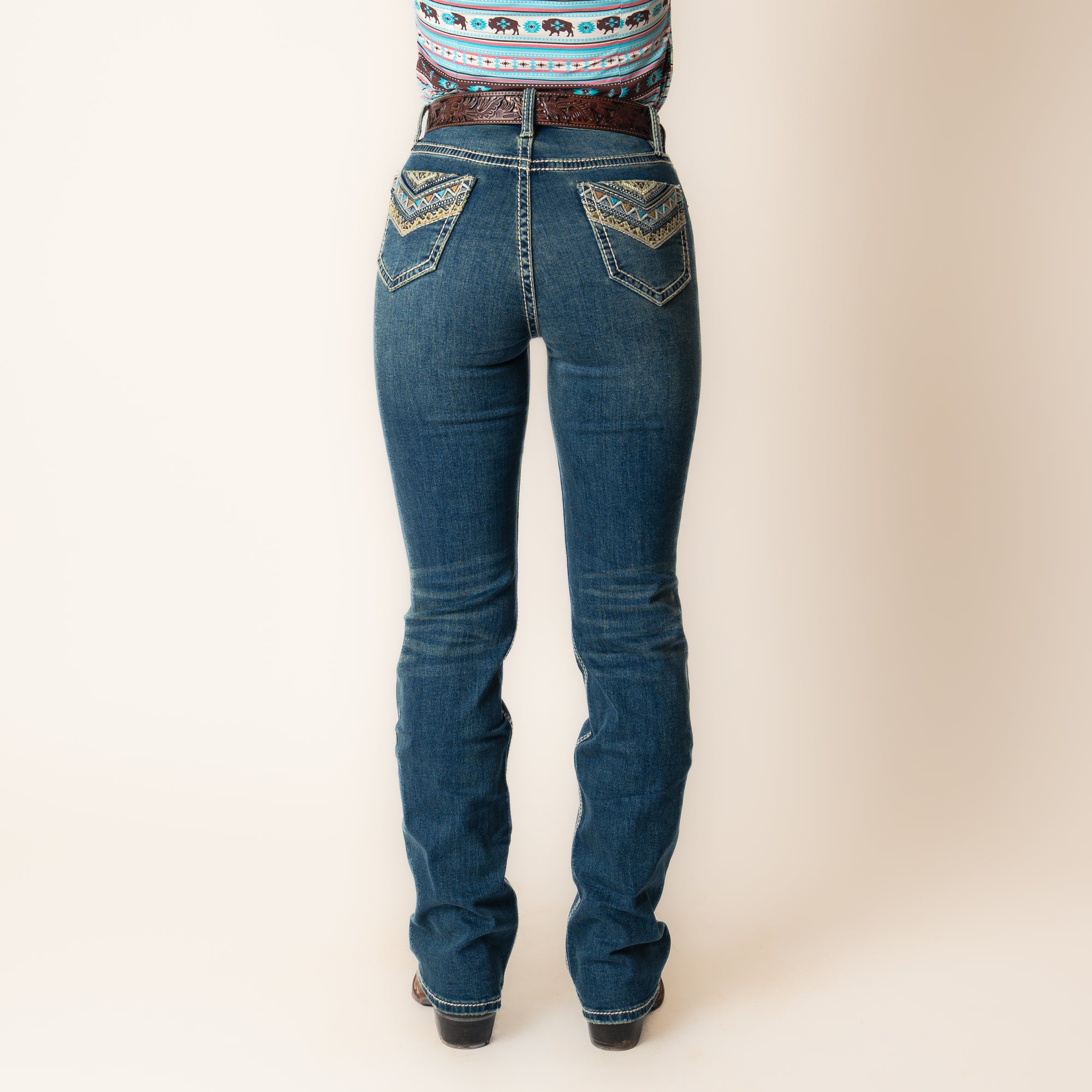 Jeans Rock & Roll Denim Bootcut Medium Vintage Dama