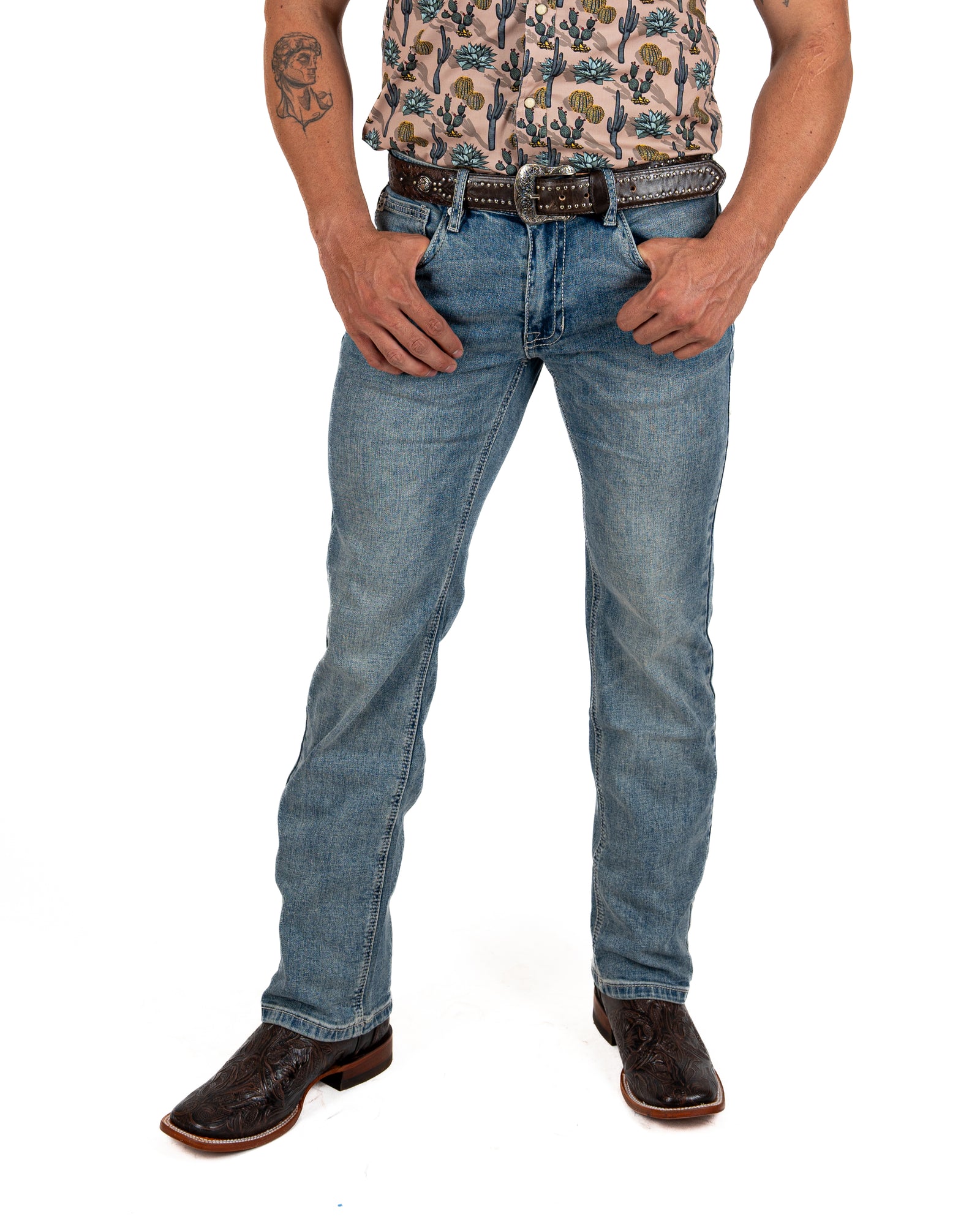 Jeans Hooey X Rock & Roll Denim Slim Fit Straight Caballero