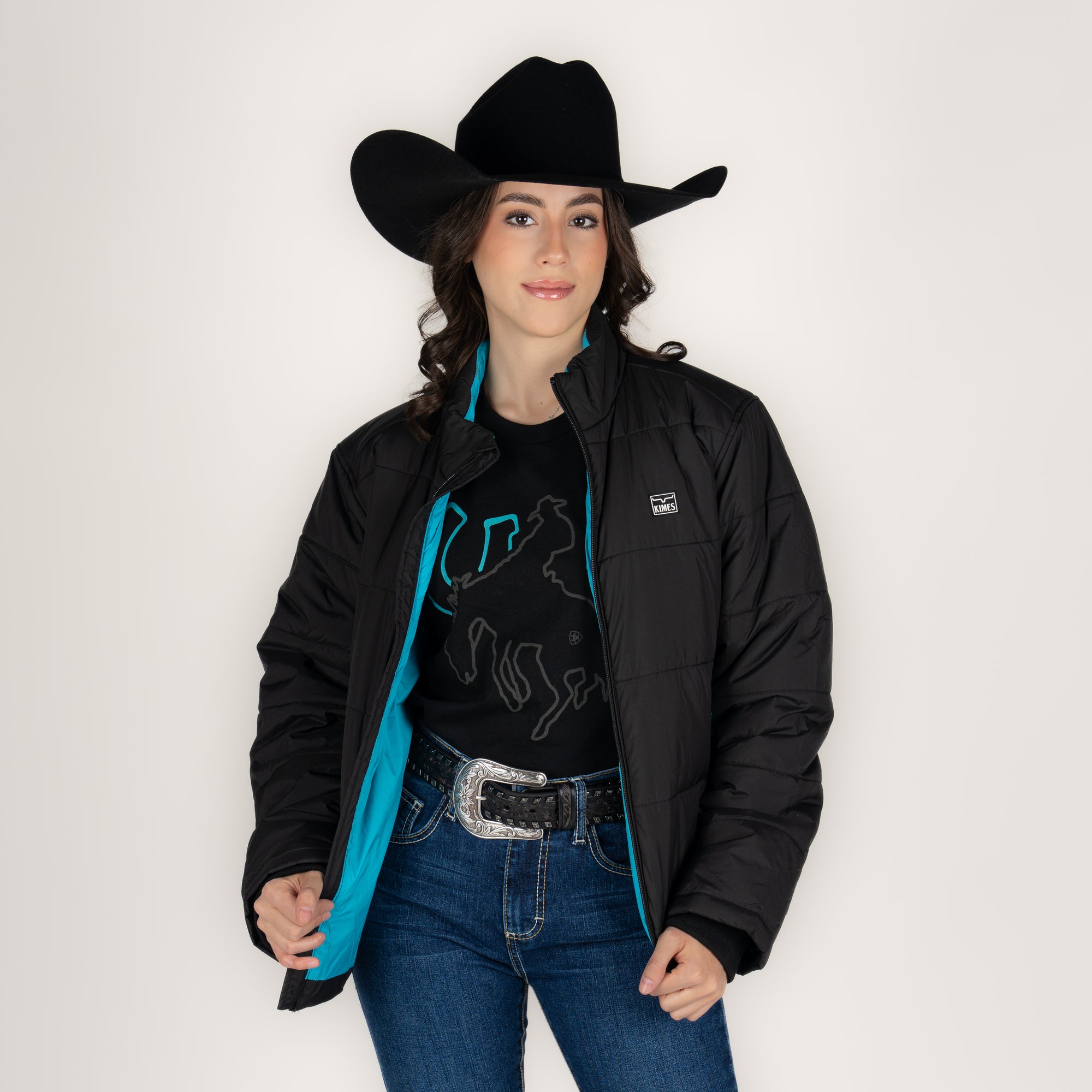 Playera Rock & Roll Denim Graphic Black Caballero