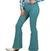 Jeans Rock & Roll Denim Flare Turquoise Dama