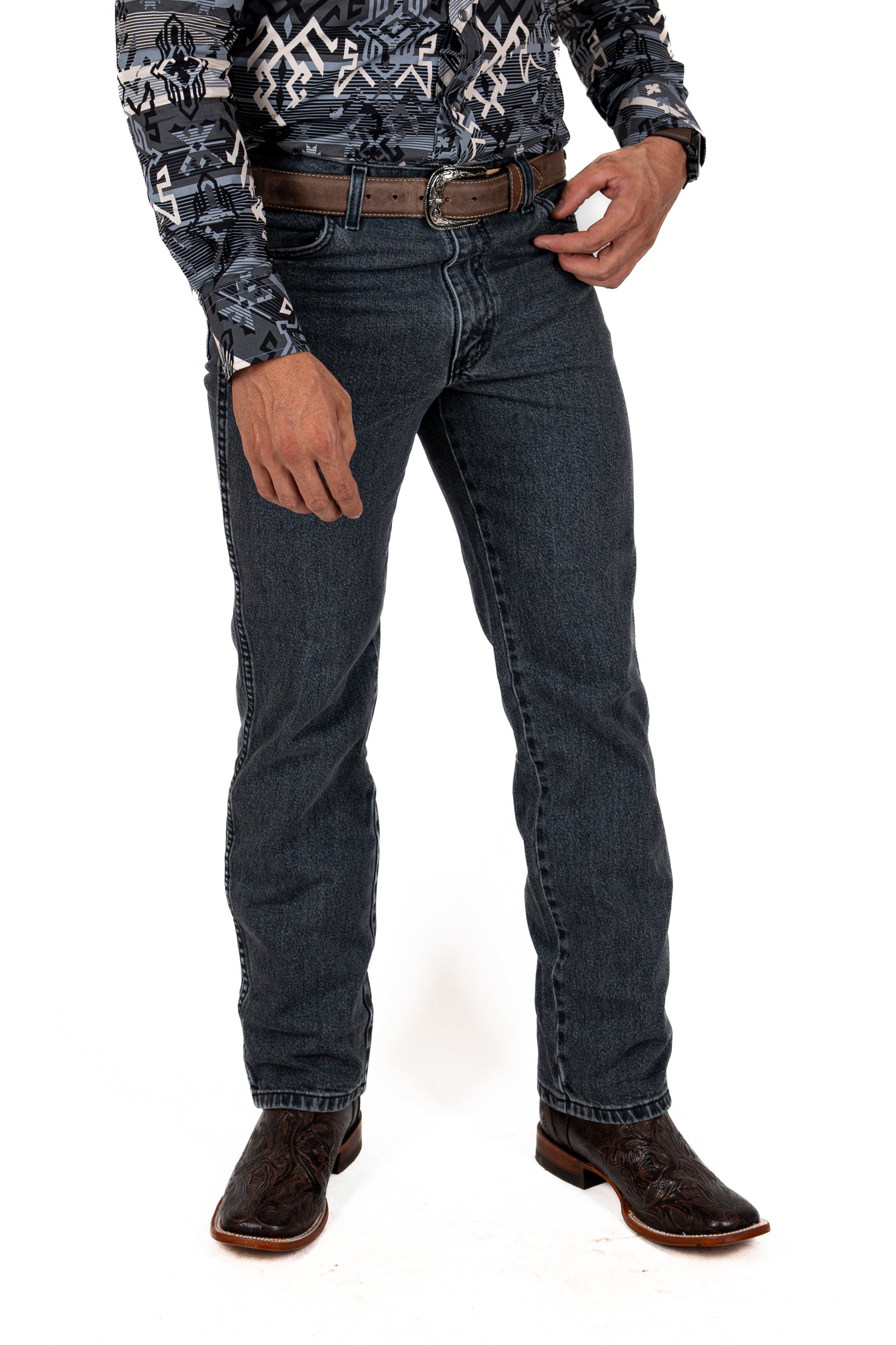 Jeans Wrangler Gris Silver Edition Caballero