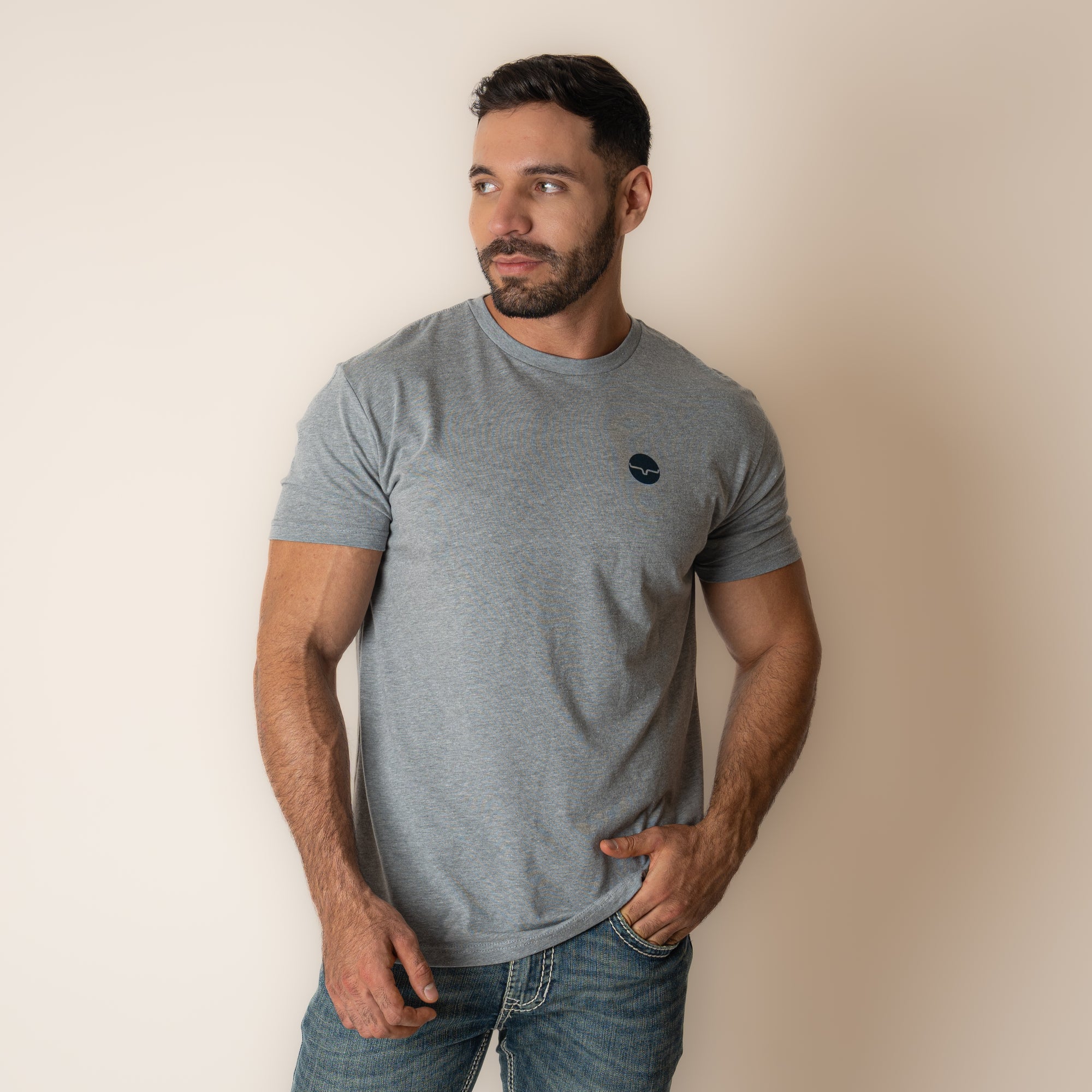 Playera Kimes Ranch Bullseye Dark Grey Heather Caballero