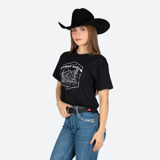 RANCH & CORRAL Native 26 Adjustable Snapback Cap - Black Cotton/Mesh Adult Hat