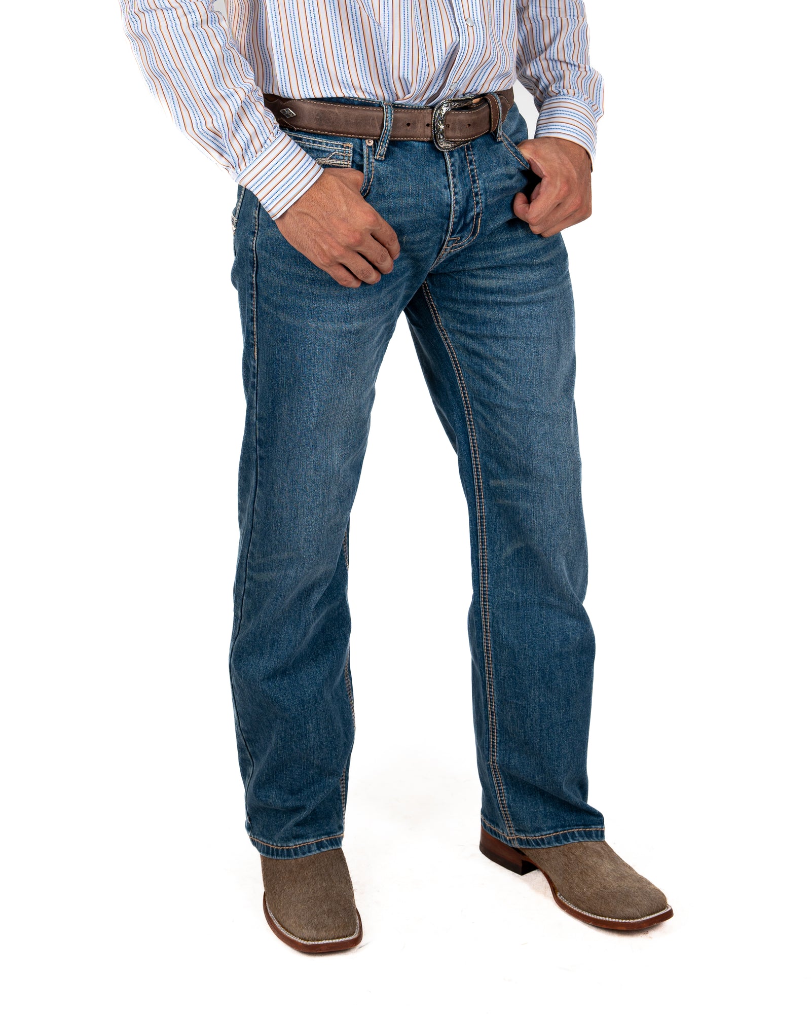 Jeans Wrangler Original Fit Prewashed Tan Caballero