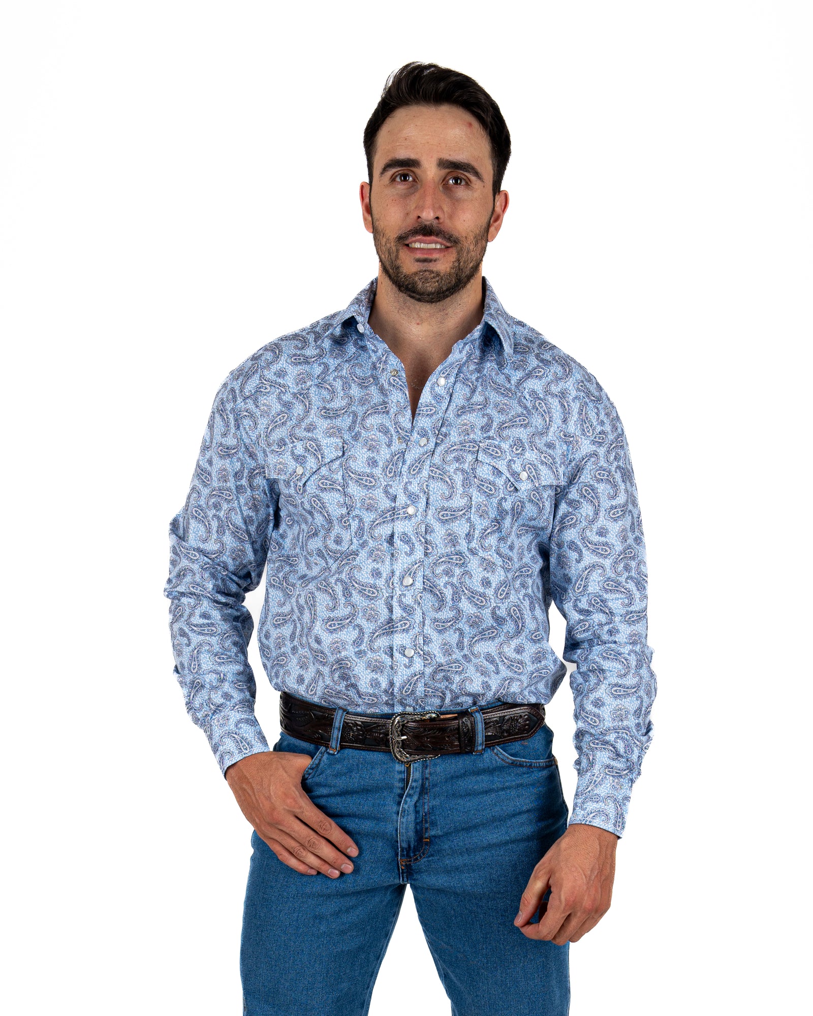 Camisa Panhandle Azul Caballero