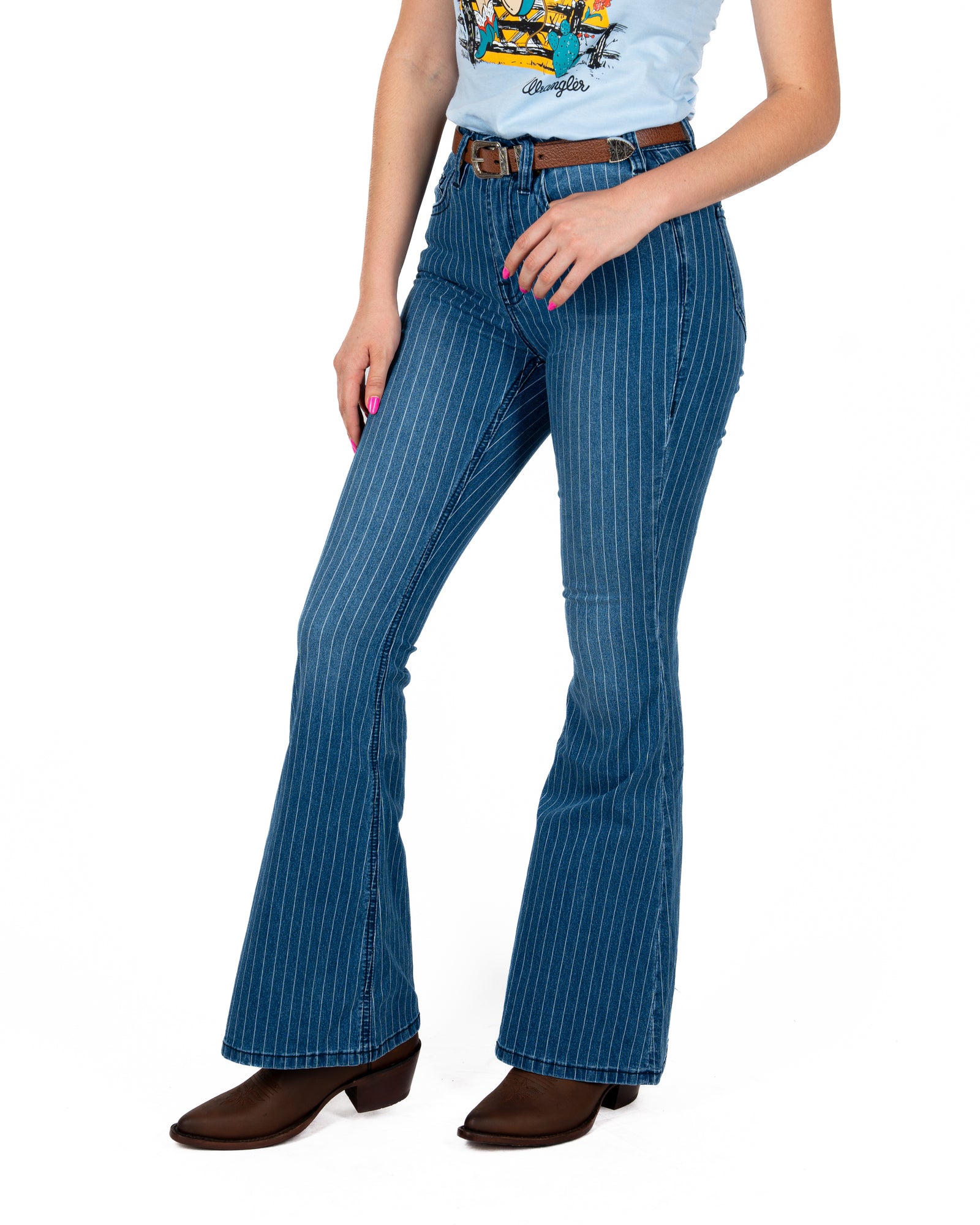 Jeans Rock & Roll Denim High Rise Stretch Dama