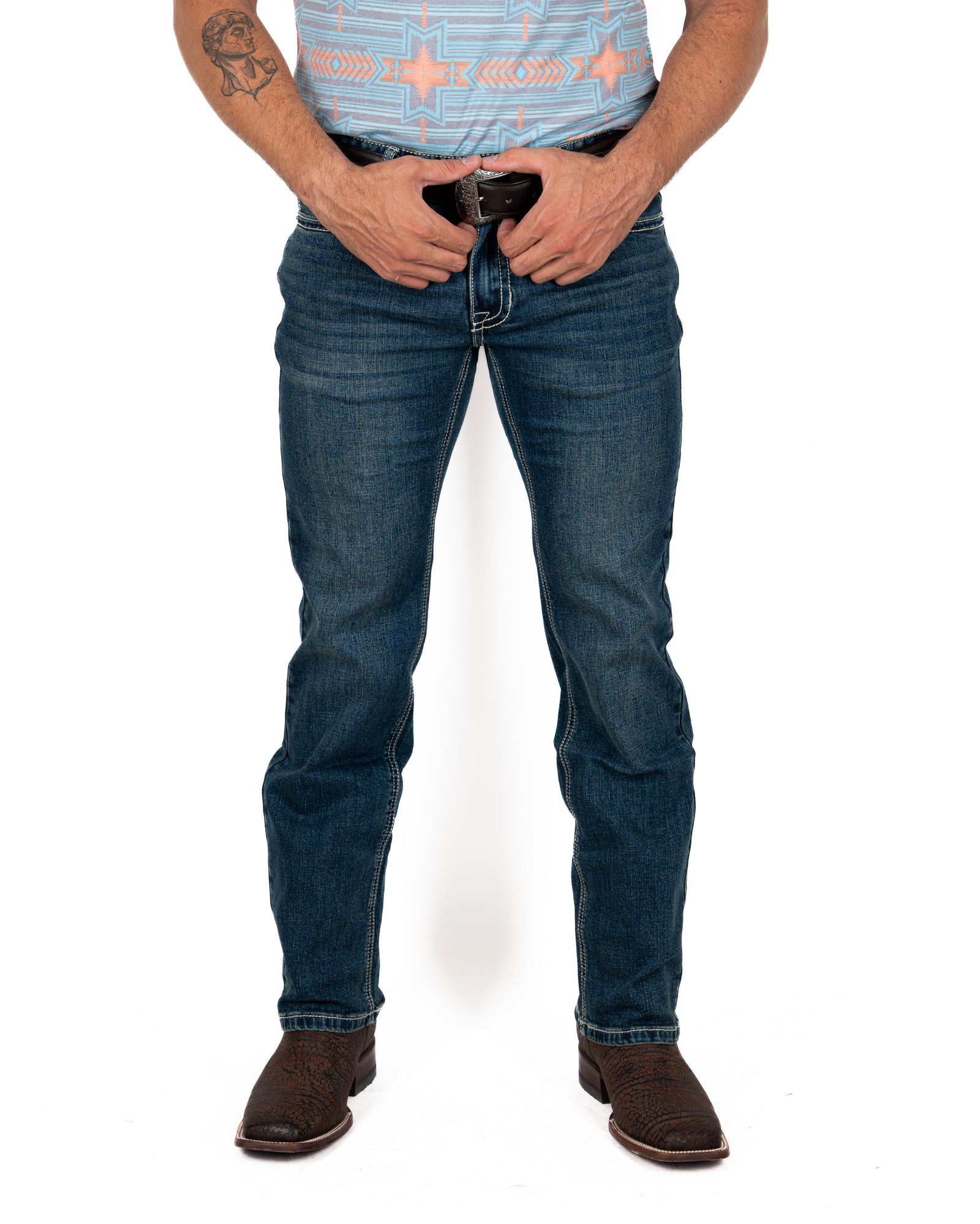 Jeans Hooey X Rock & Roll Denim Revolver Straight Caballeo