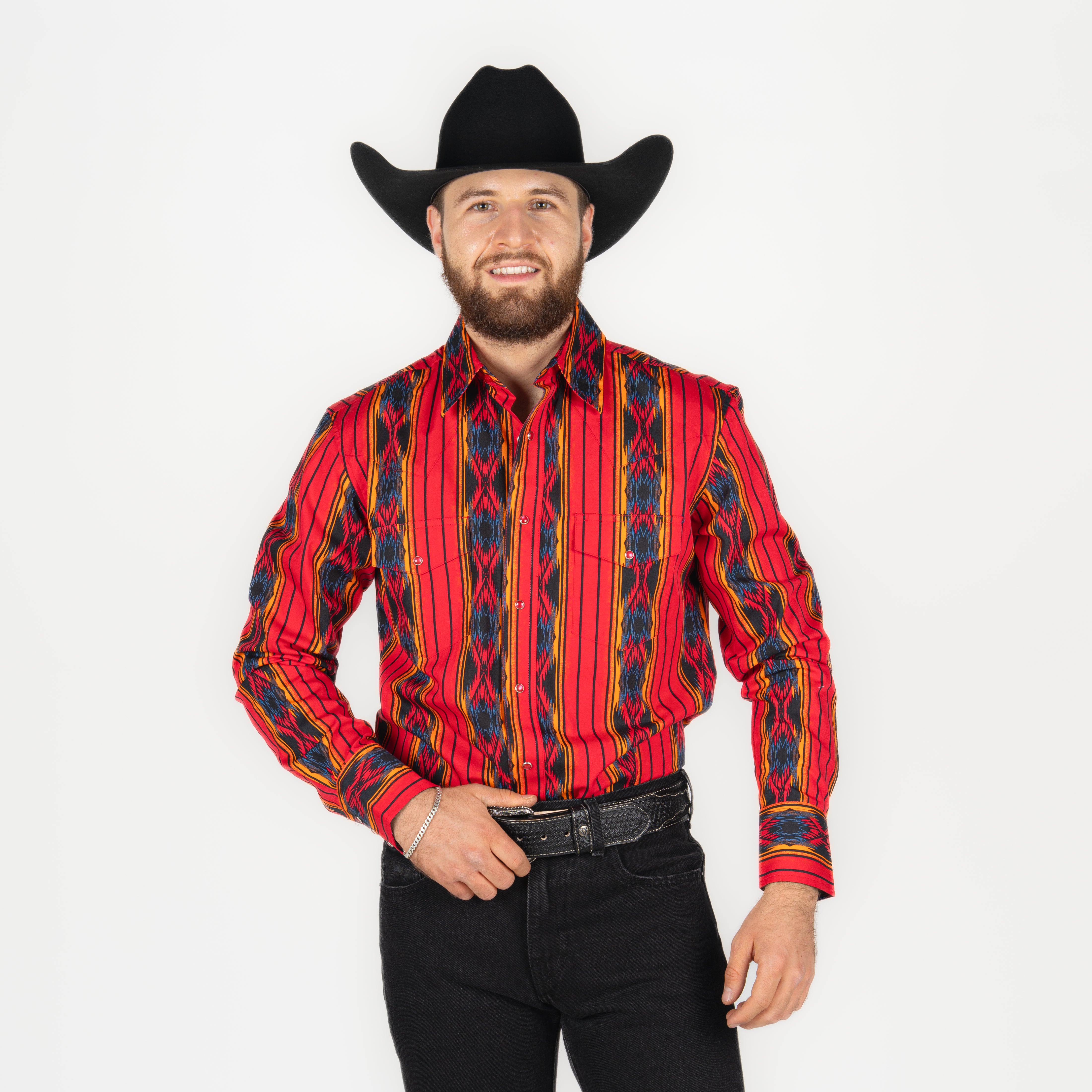 Camisa Wrangler Checotah Rojo Caballero Botas Chicho