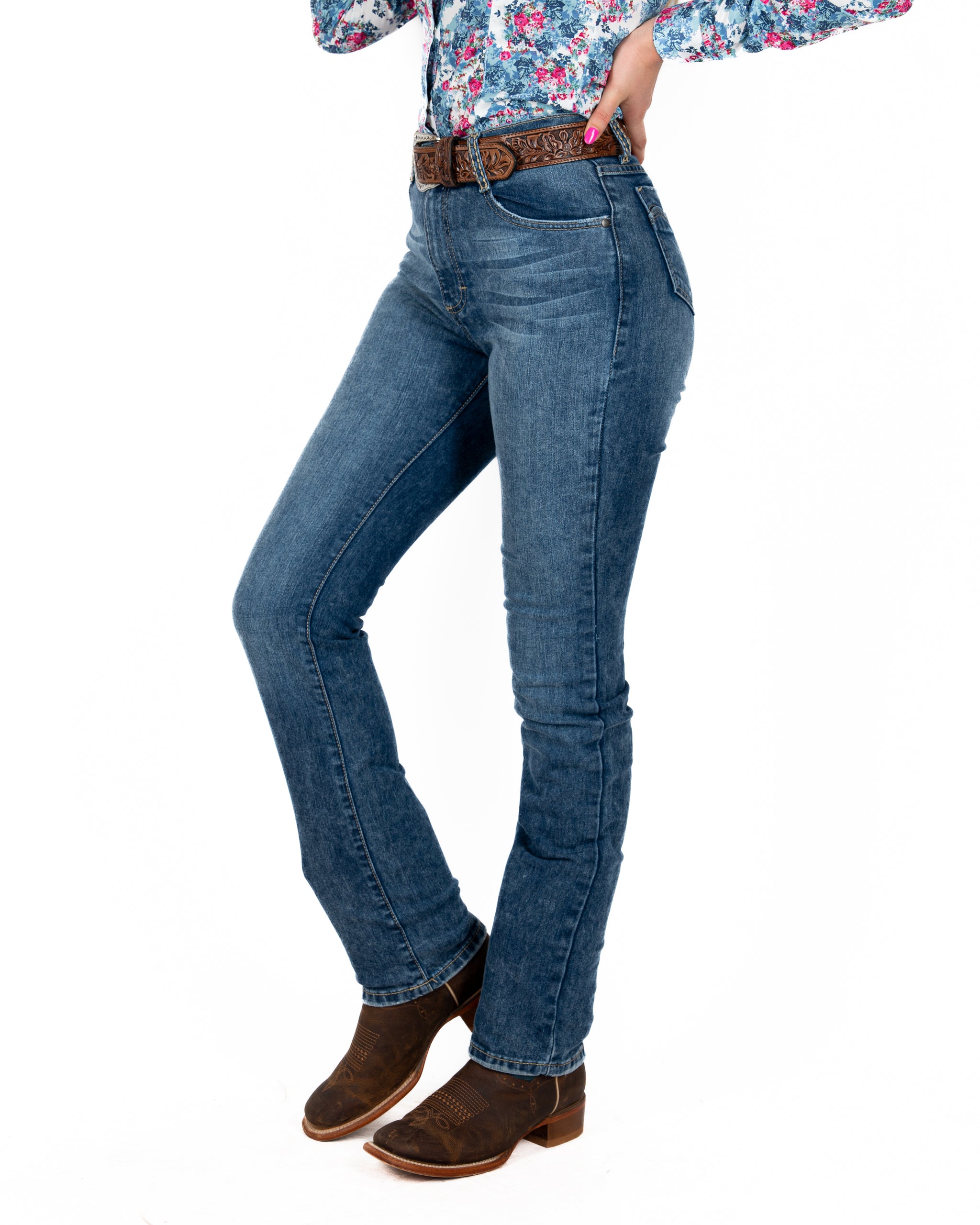 Jeans Wrangler Slim Fit Cintura Alta Dama