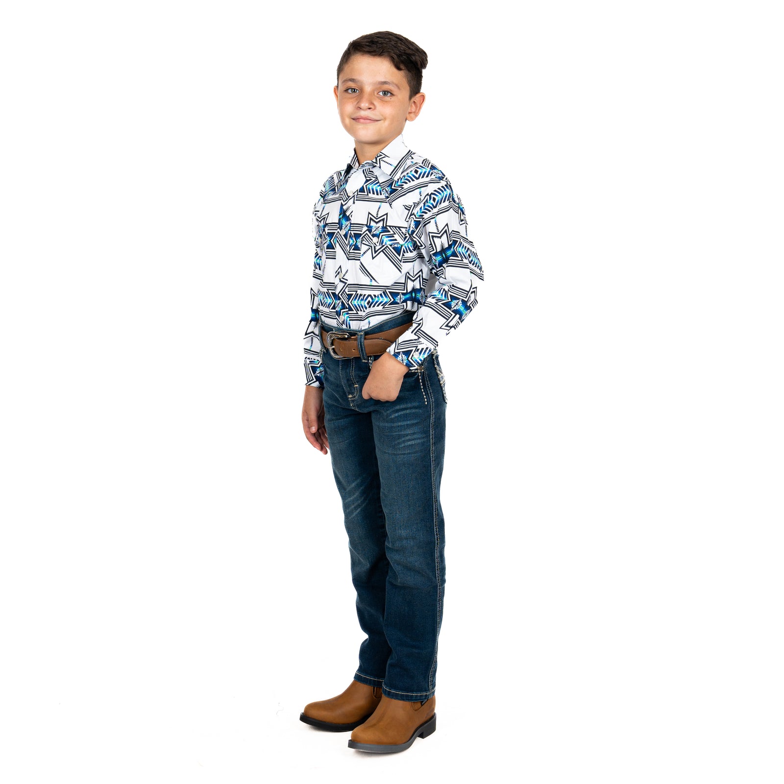 Camisa Rock & Roll Denim Aztec Niño