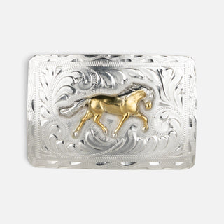 Hebilla Ranch Brand Caballo Dorado