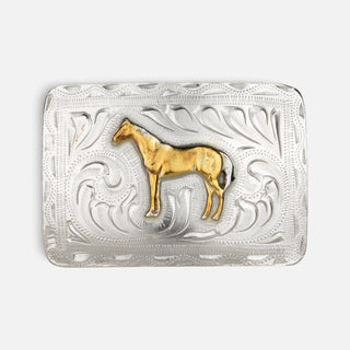 Hebilla Ranch Brand Caballo Dorado