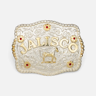 Hebilla Ranch Brand Jalisco Caballo Dorado