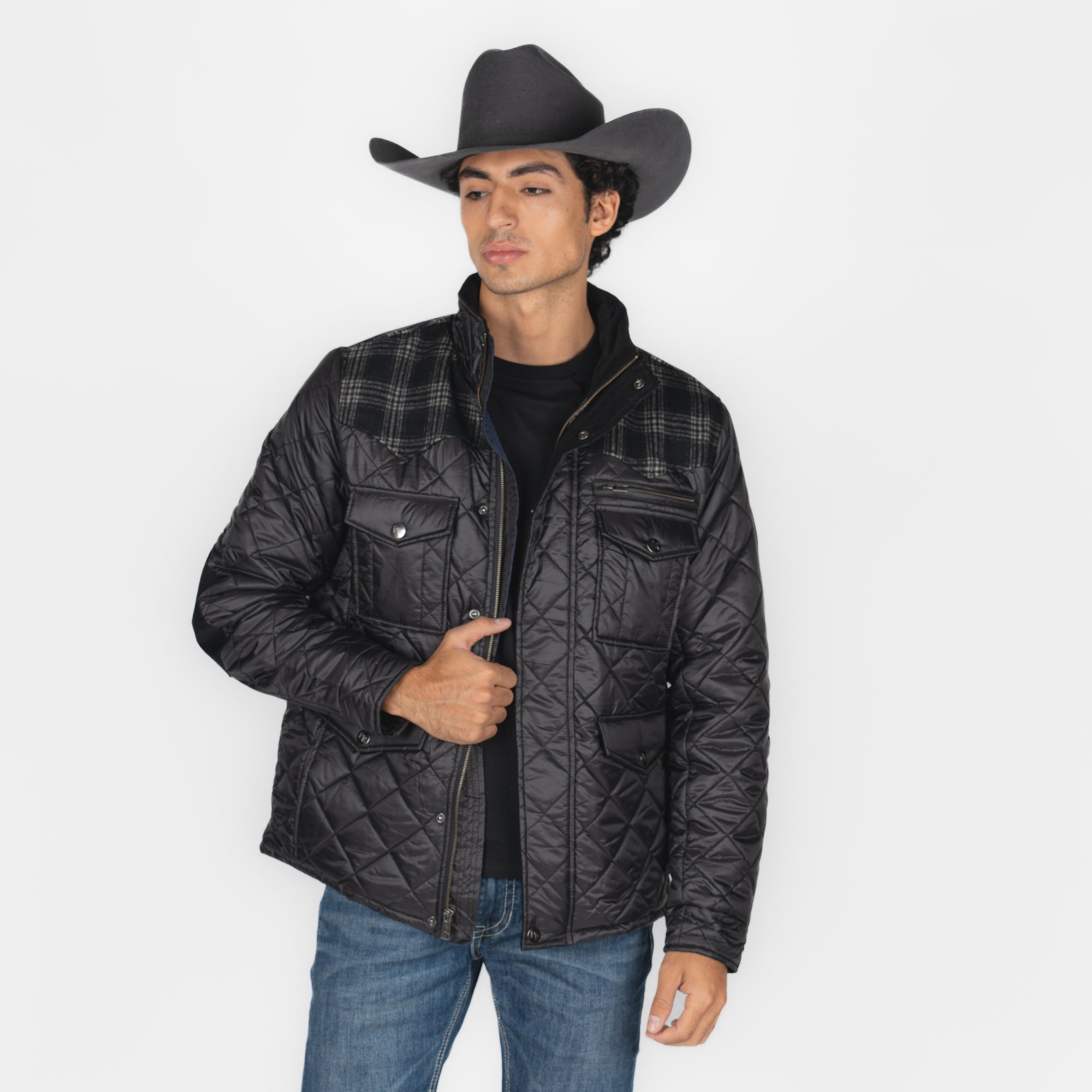 Camisa Wrangler Checotah Azul Caballero
