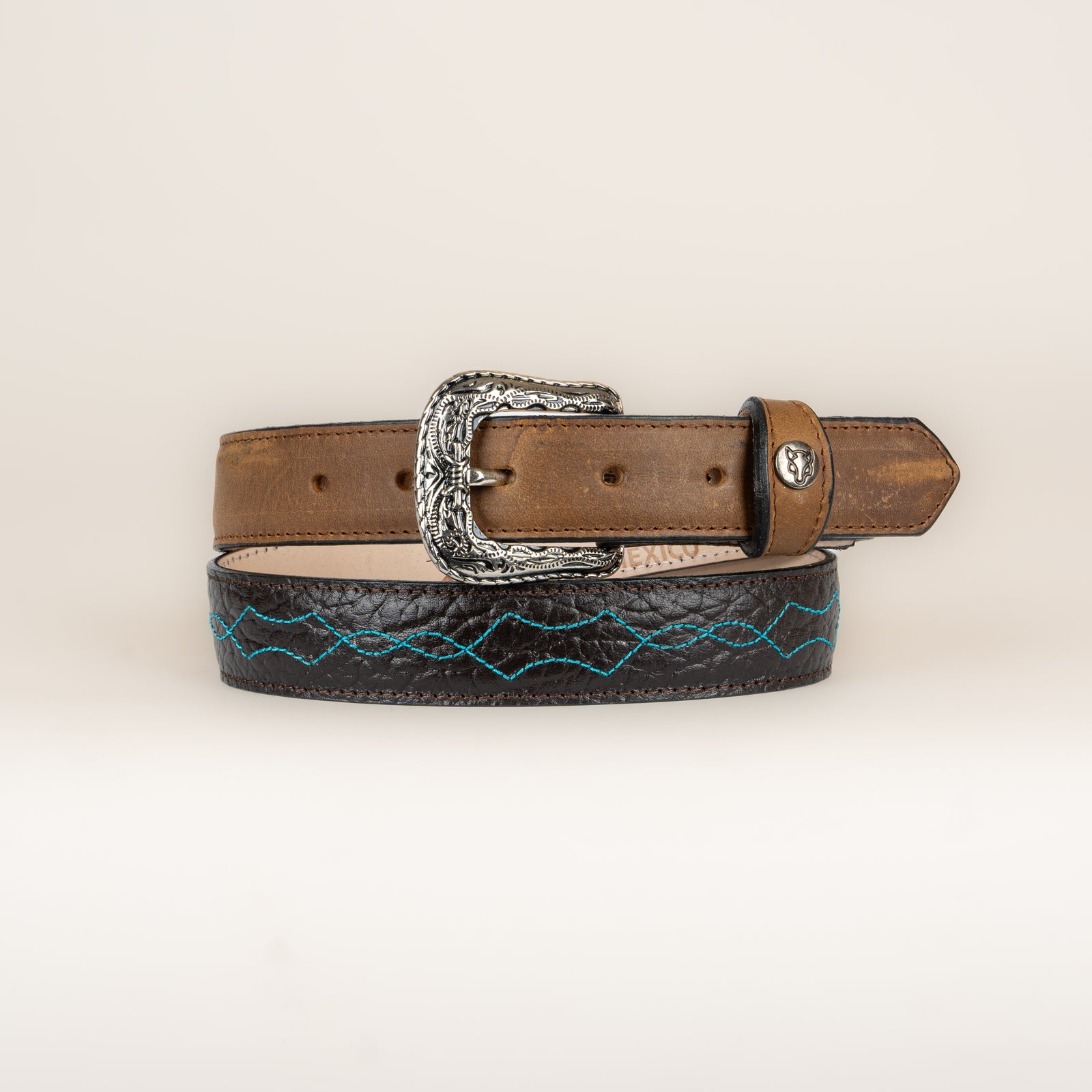 Cinturón Coyote Ranch Piel Azul Niño