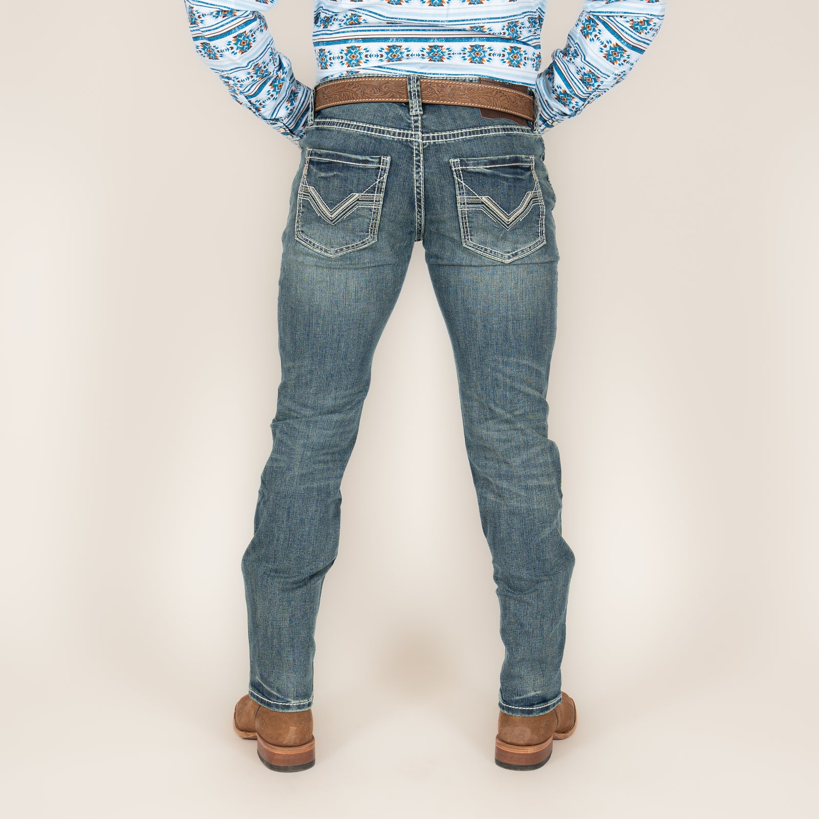 Jeans Rock & Roll Denim Raised EMB Skinny Caballero