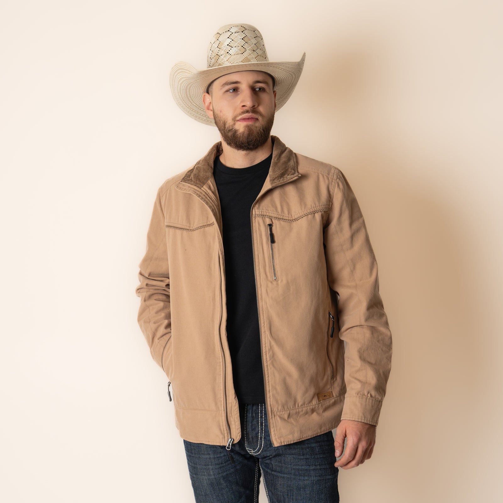 Chamarra Panhandle Conceal & Carry Cotton Tan Caballero