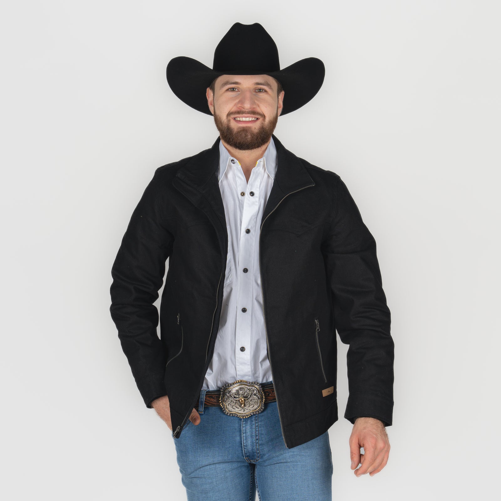 Chamarra Rock & Roll Denim Brown Khaki Caballero