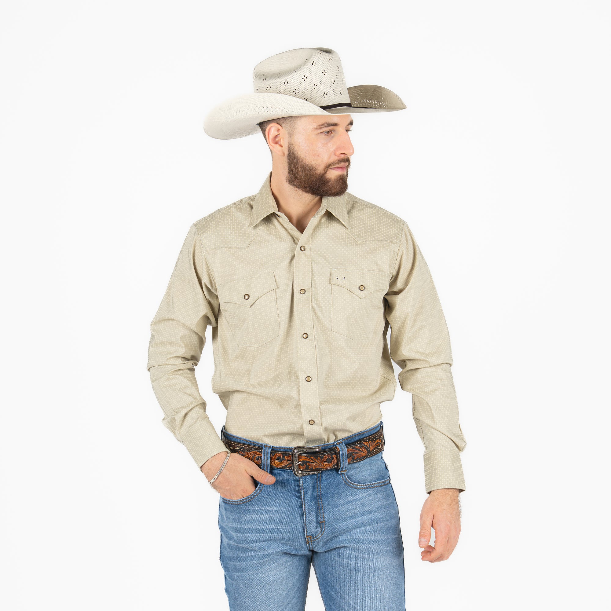 Texana Waco Western Shire Beige 1001 Rojo