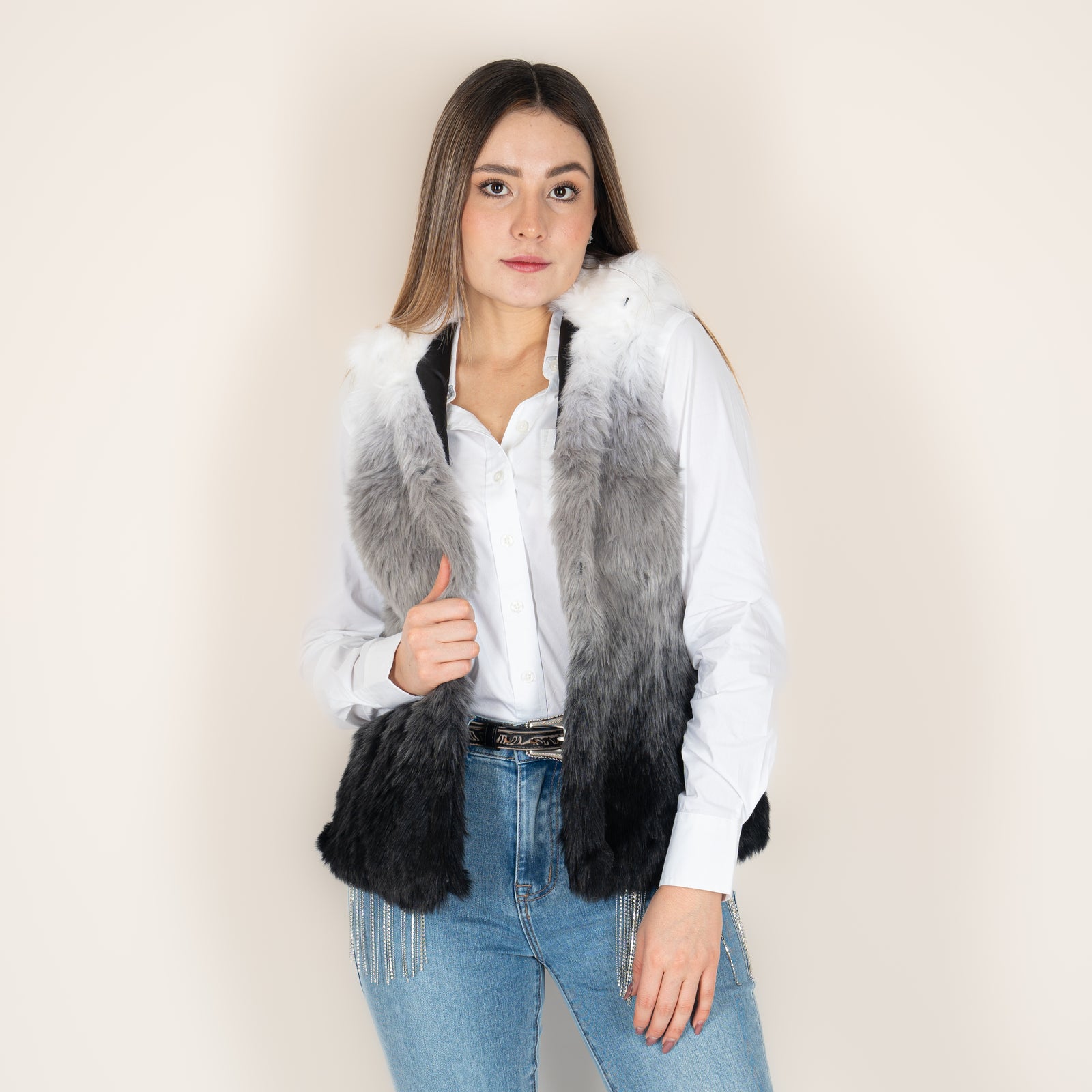 Chaleco Panhandle Ombre Fur Vest Dama