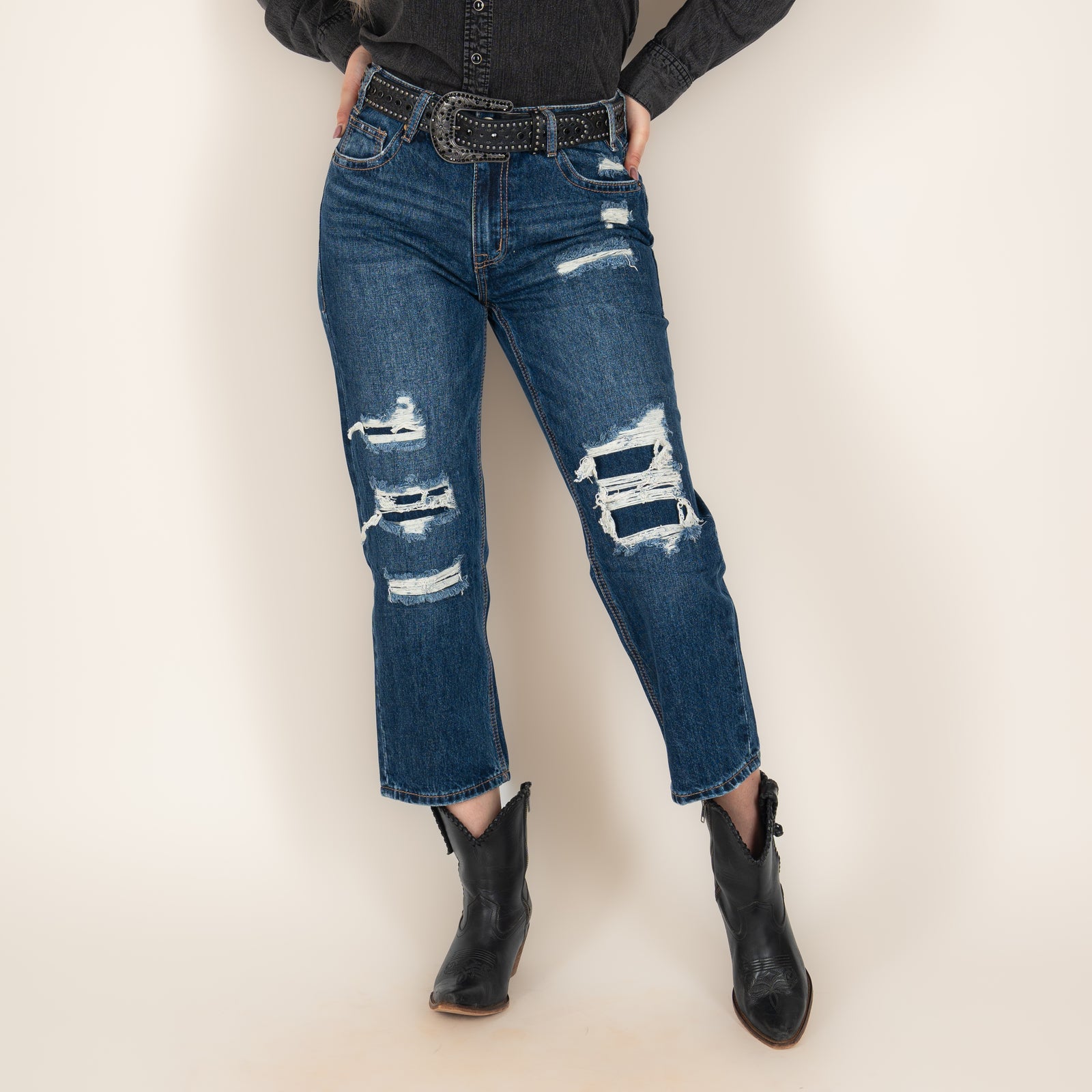 Jeans Rock & Roll Denim Bargain Button Flare Dama