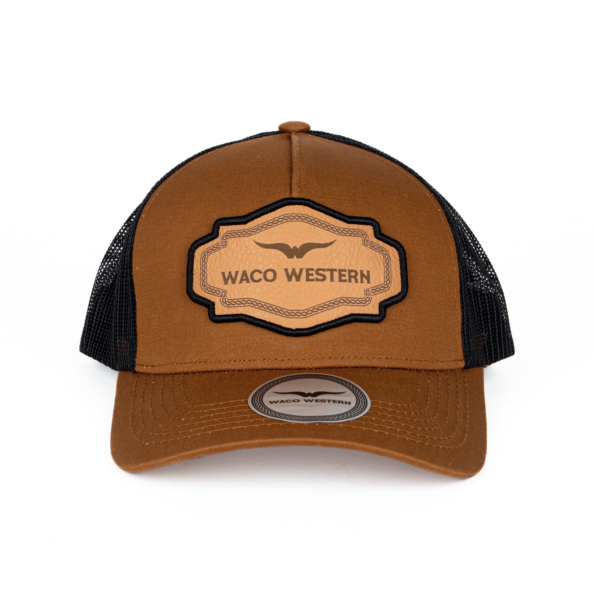 Gorra Waco Western Fort Worth Camel Negro