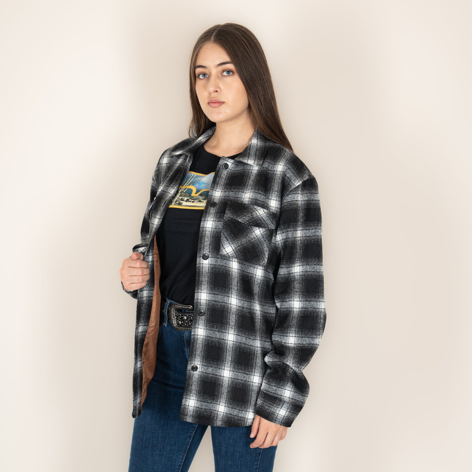 Sobrecamisa Kimes Ranch Spokane Shirt Black Dama