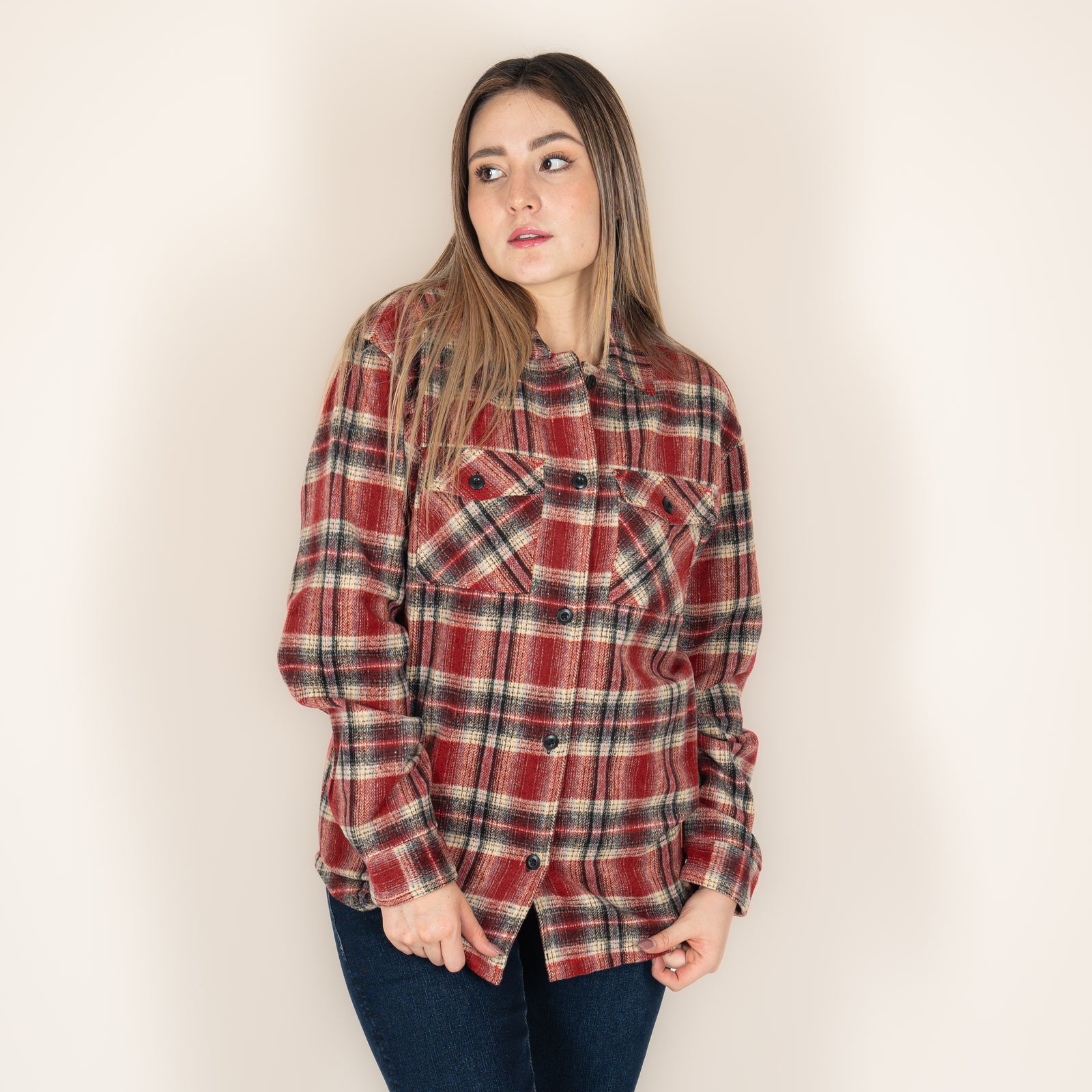 Sobrecamisa Kimes Ranch Spokane Shirt Red Dama