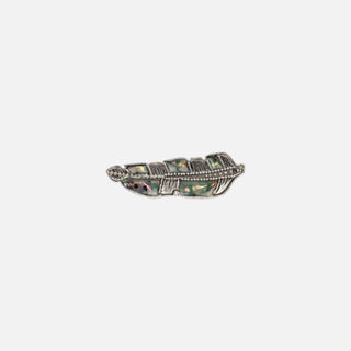 Pin Pluma Cristal