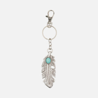 Llavero M&F Pluma Piedra Turquesa
