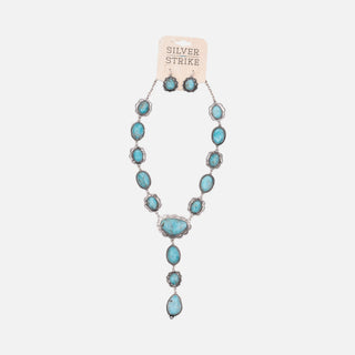 Set Silver Strike Piedra Turquesa Dama
