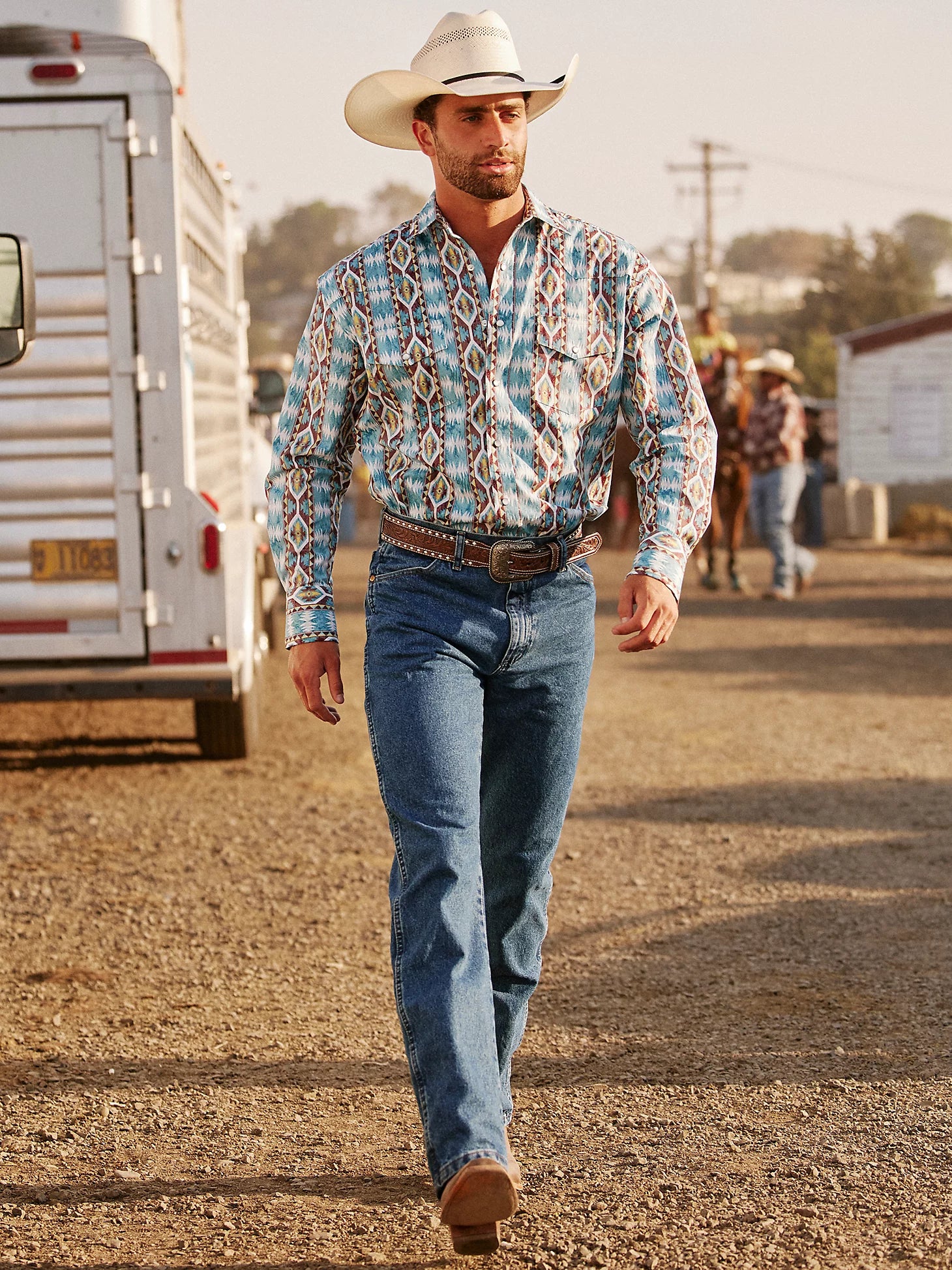 Jeans Wrangler Original Fit Stonewashed Caballero