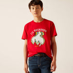 Playera Ariat Block Rodeo Red Niño