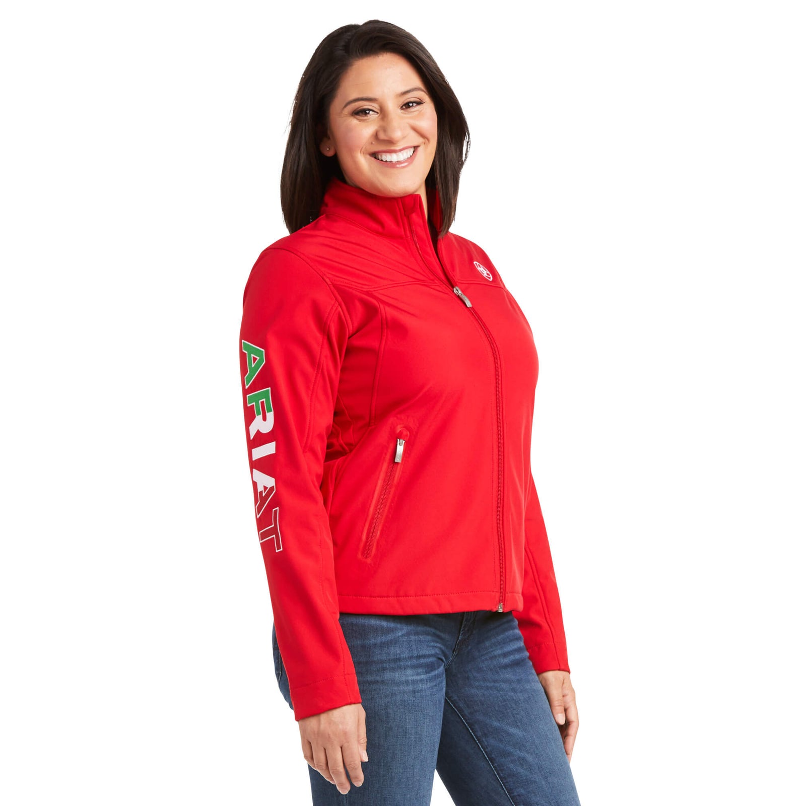 Chamarra Ariat Classic Team Softshell MEXICO Roja Dama