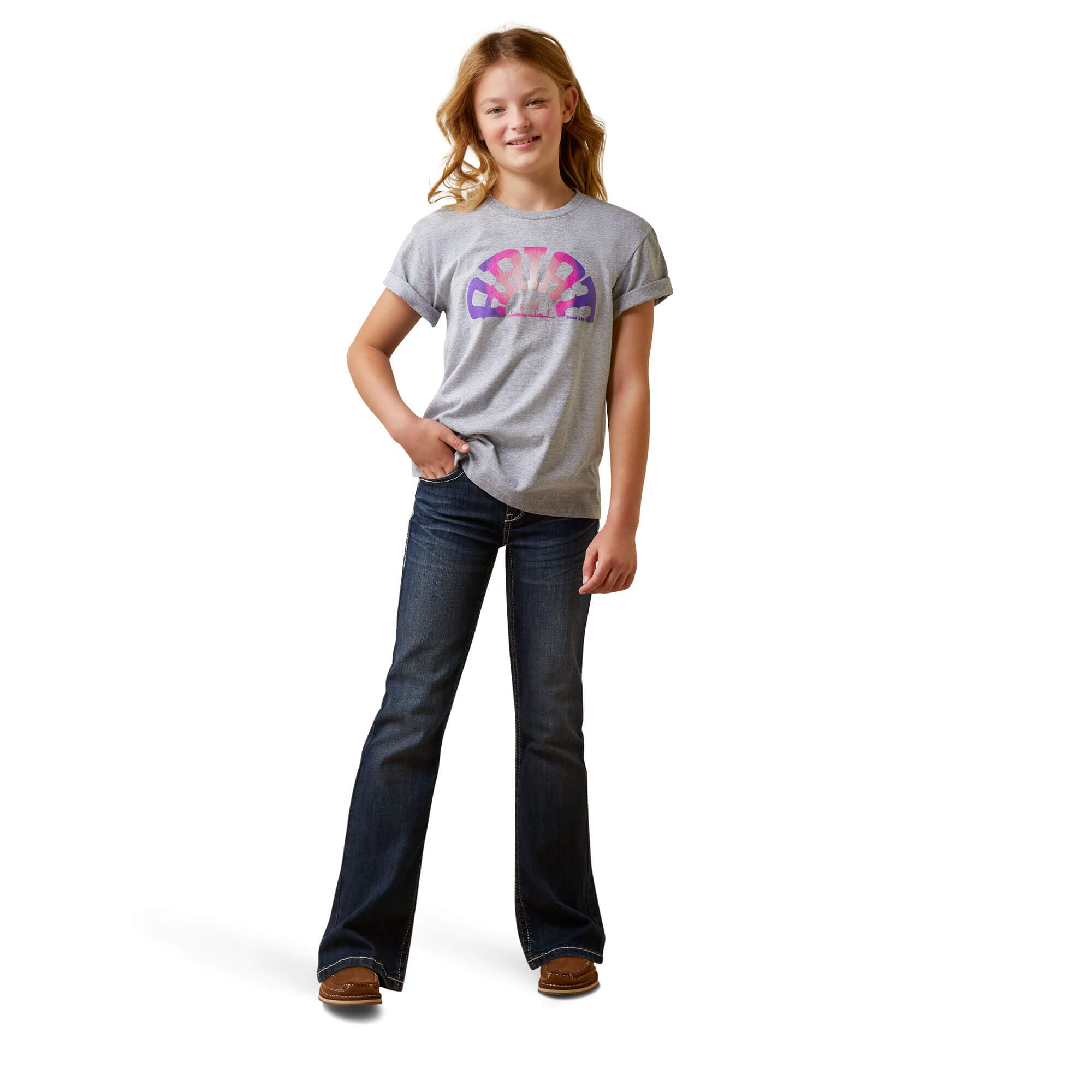 Blusa Ariat Rainbow Sunset SS Niña