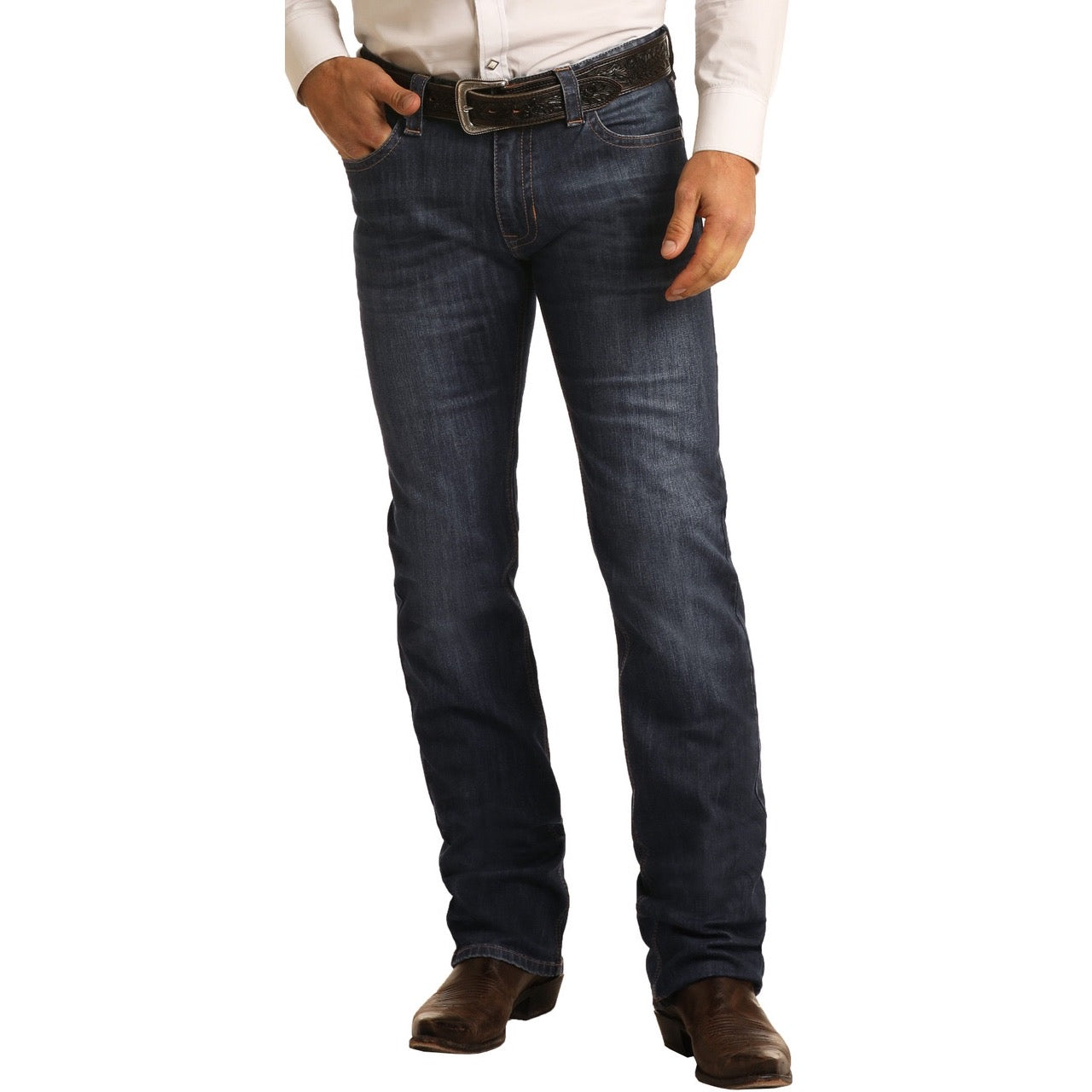 JEANS ROCK & ROLL DENIM REVOLVER SLIM STRAIGHT BOOTCUT CABALLERO