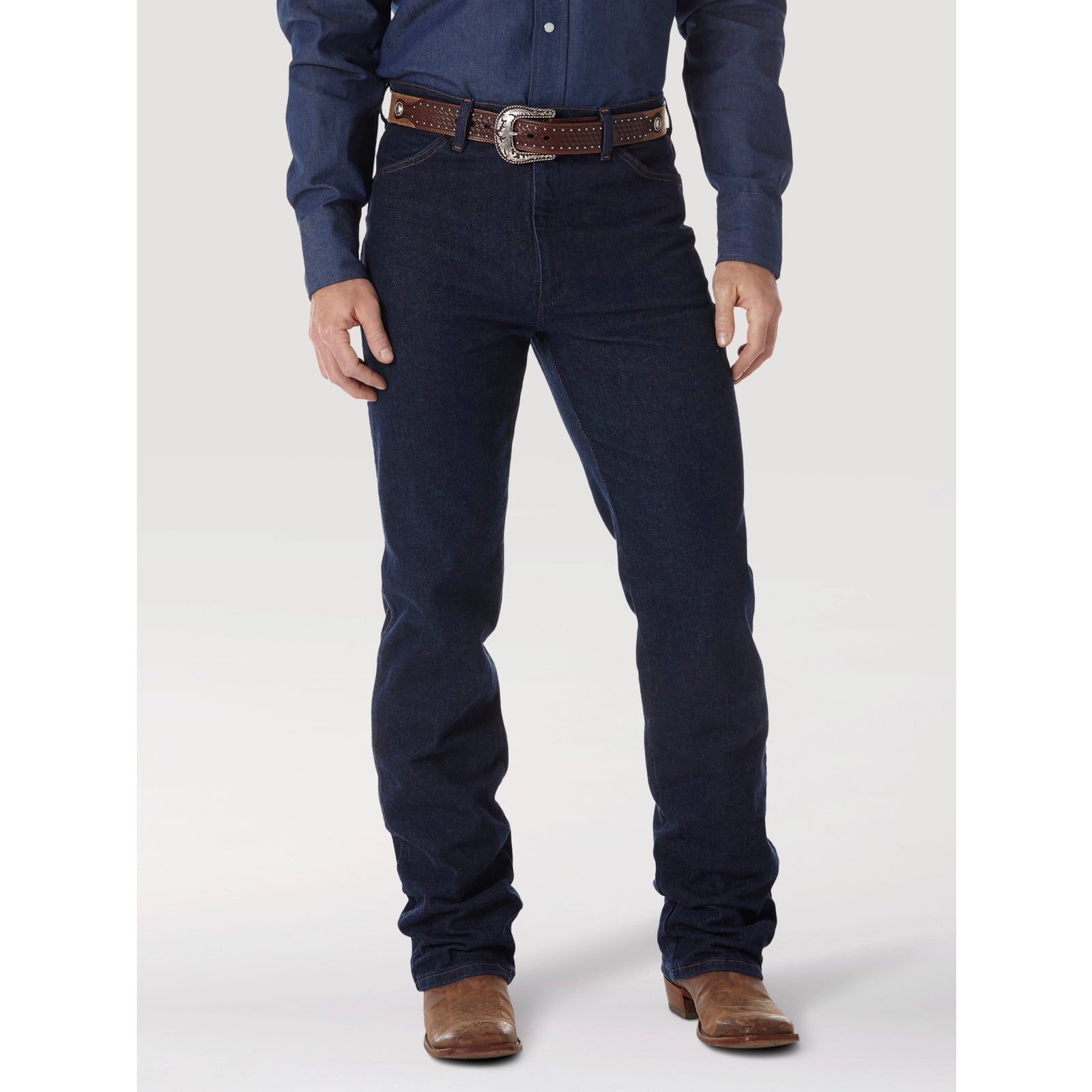 Jeans Wrangler Corte Vaquero Slim Stretch Azul Navy Caballero