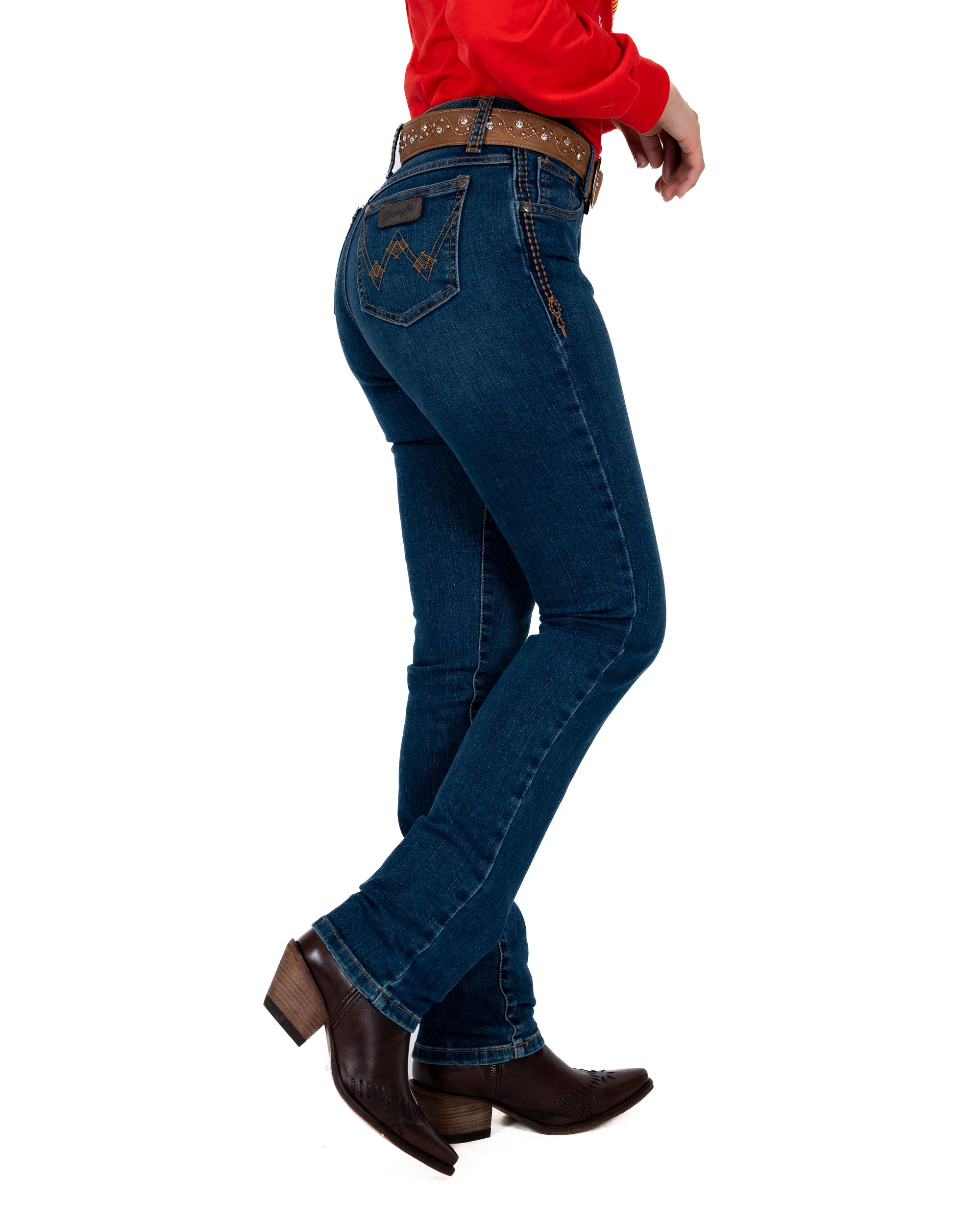 Jean Wrangler Slim Fit Cintura Alta Recto Dama