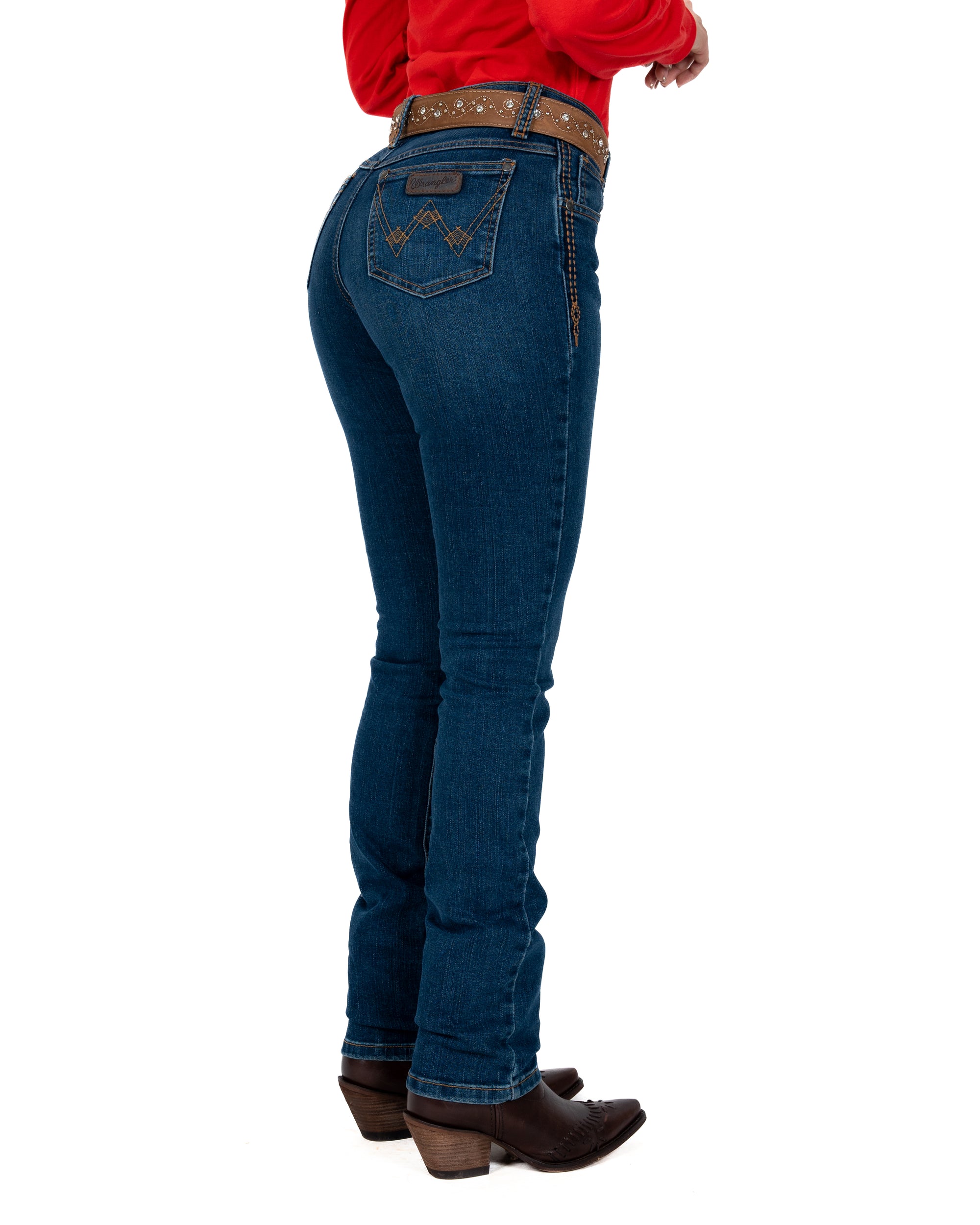 Jean Wrangler Slim Fit Cintura Alta Recto Dama