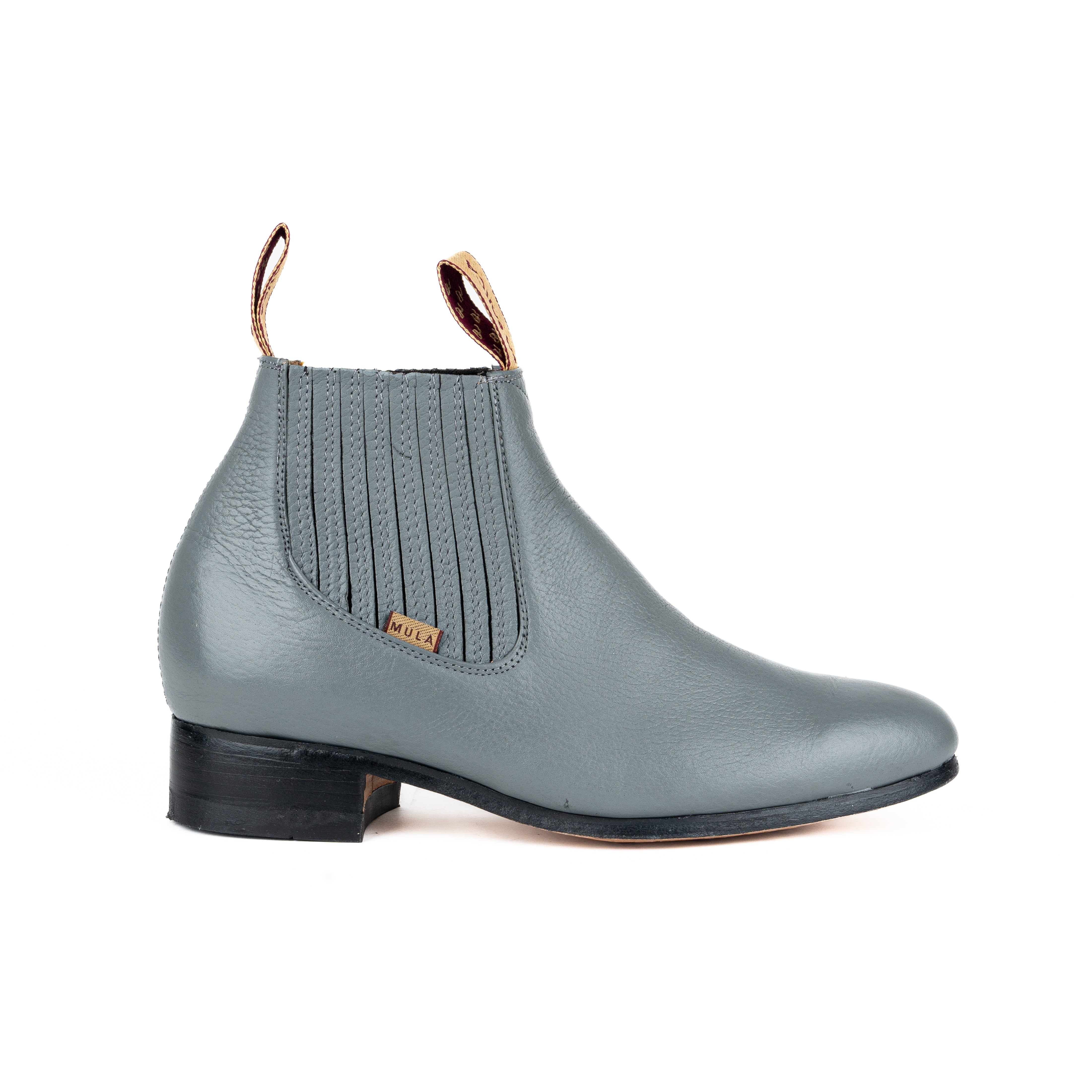 Botín La Barca 500 Paso de Mula Piel Gris Caballero Botas Chicho