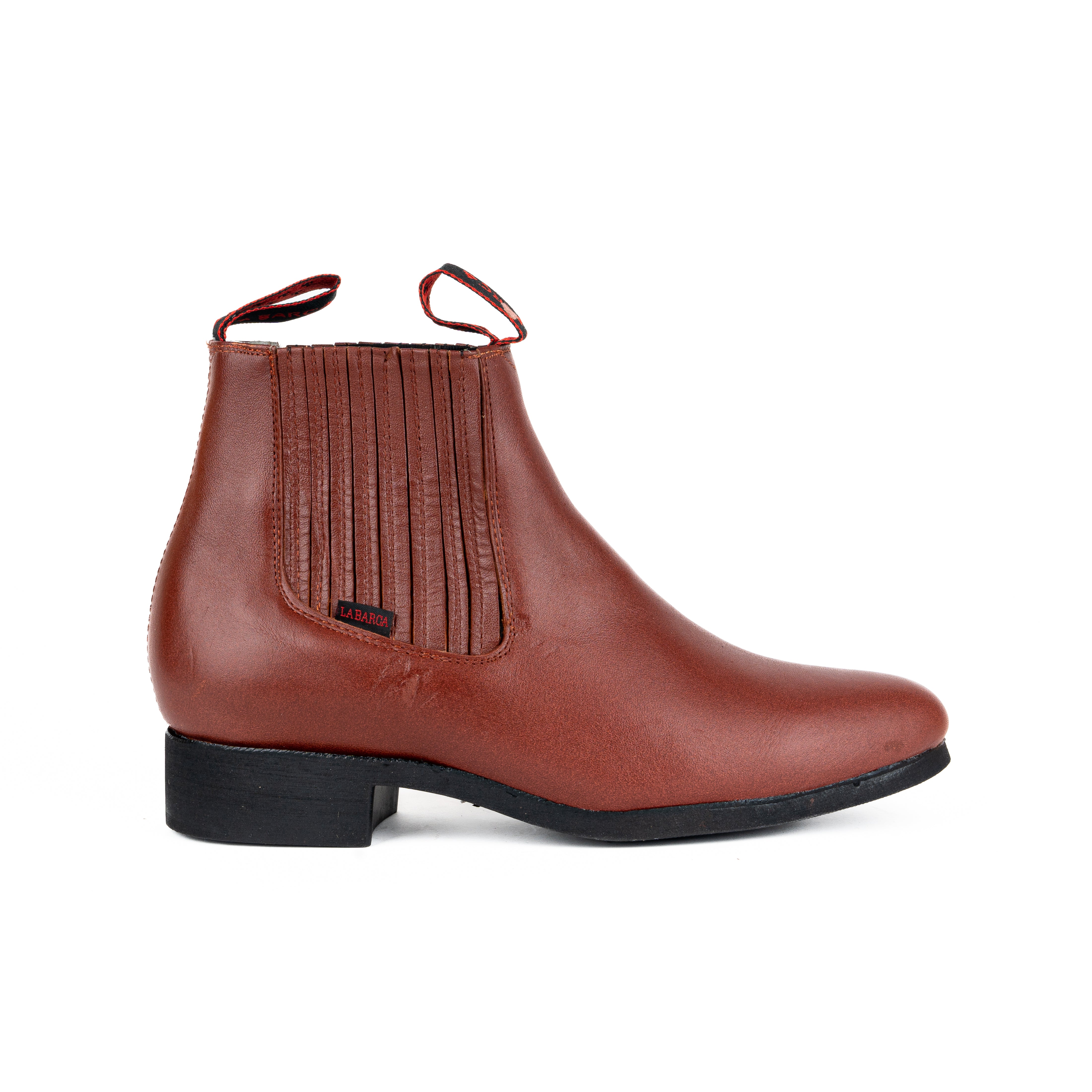 Botín La Barca 908 Suela de Hule Piel Ladrillo Caballero Botas