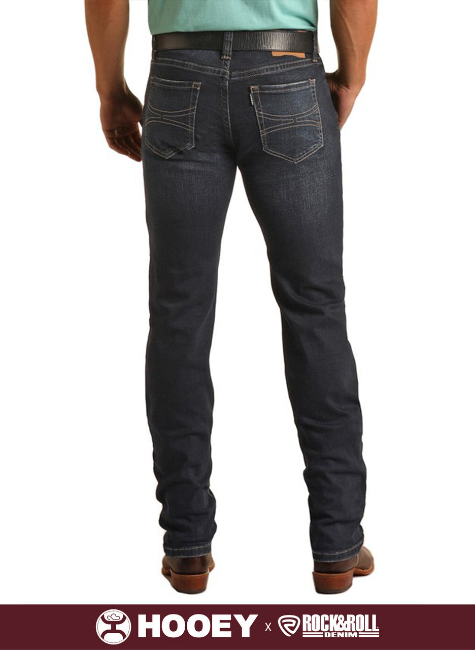 JEANS HOOEY X ROCK & ROLL DENIM SLIM FIT STRETCH STACKABLE BOOTCUT CABALLERO