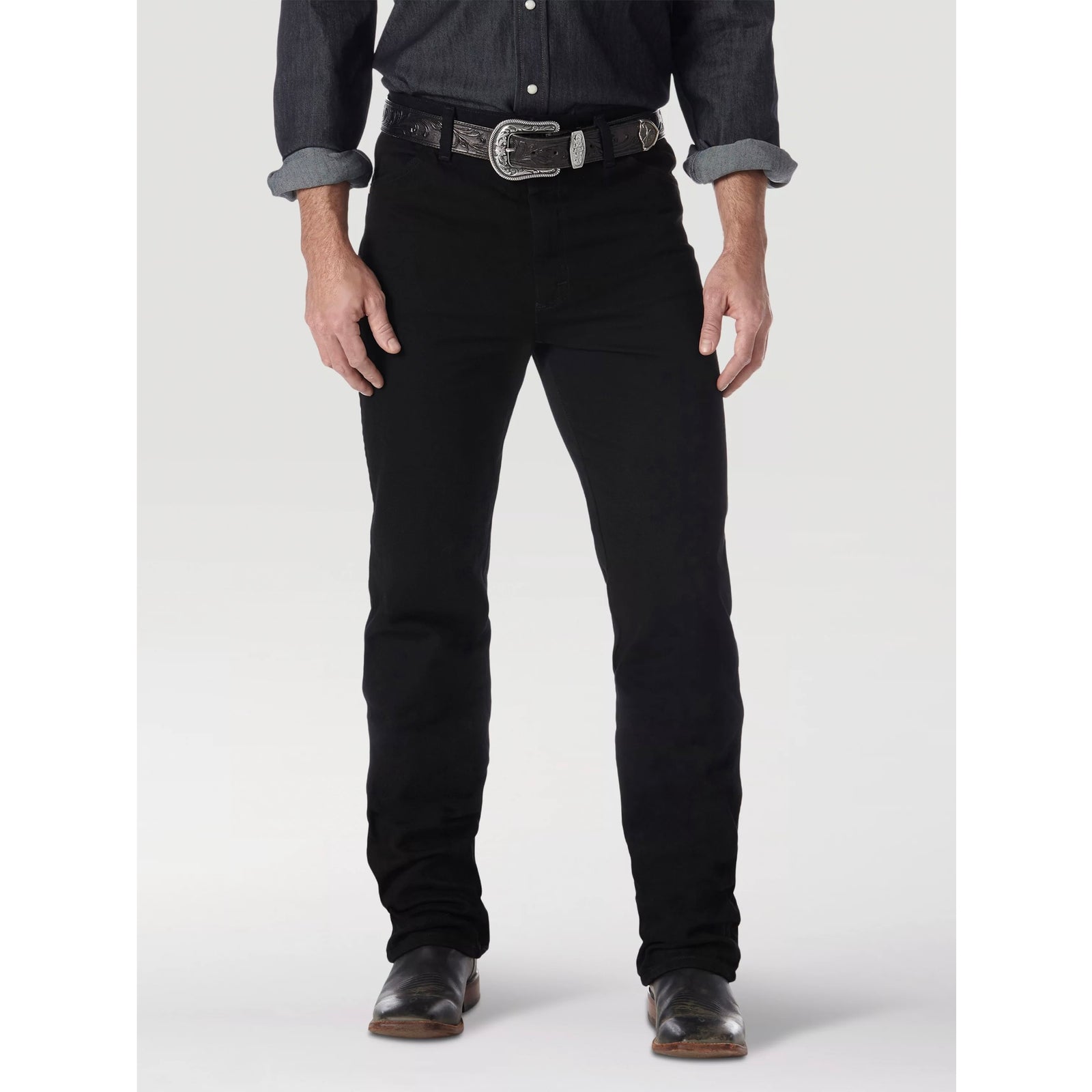 Jeans Wrangler Corte Vaquero Slim Fit Black Caballero