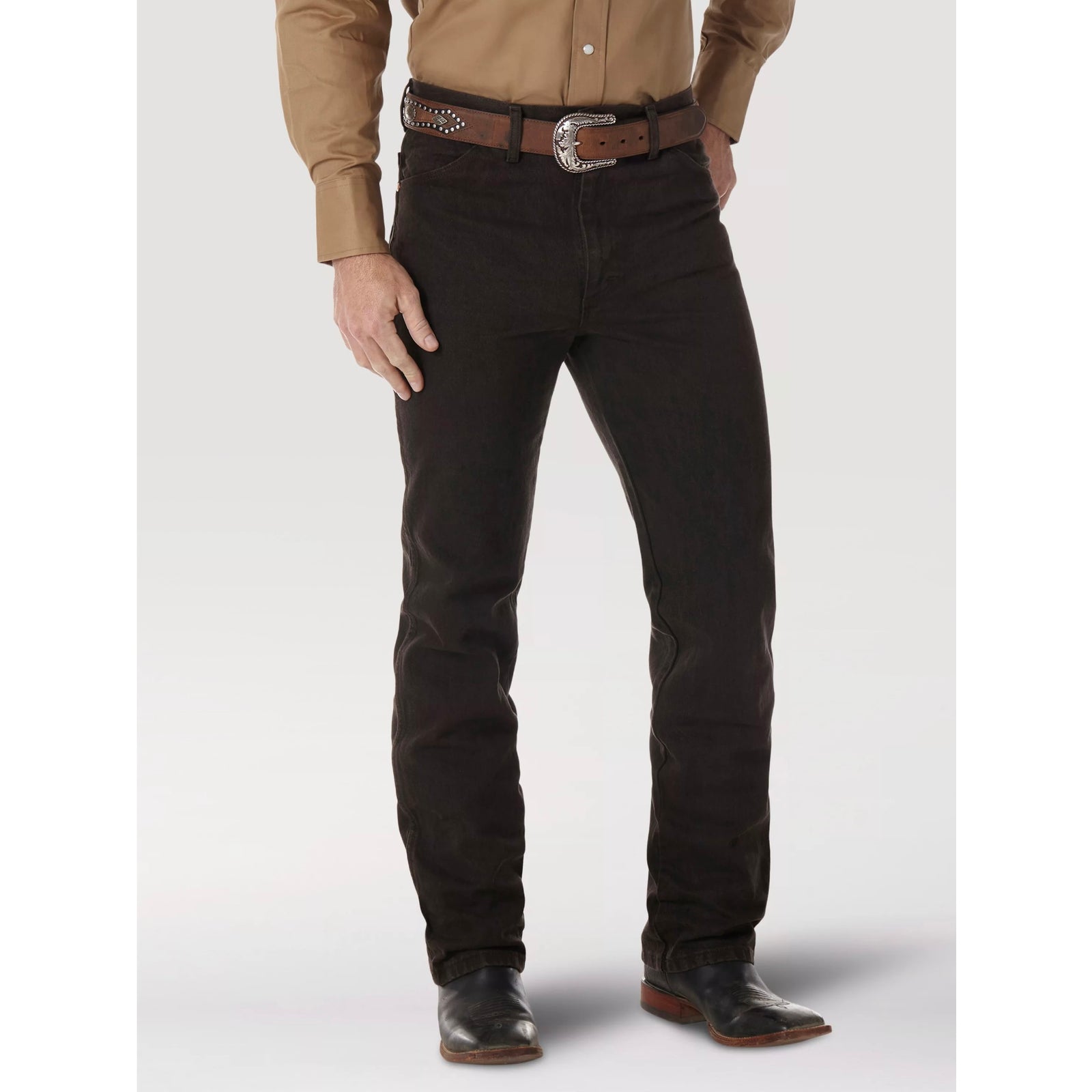 Jeans Wrangler Corte Vaquero Slim Fit Chocolate Caballero